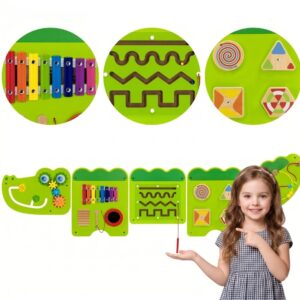 VIGA Crocodile Manipulative Sensory Board FSC Montessori Certificate