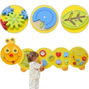 VIGA Large Wooden Caterpillar Activity Board