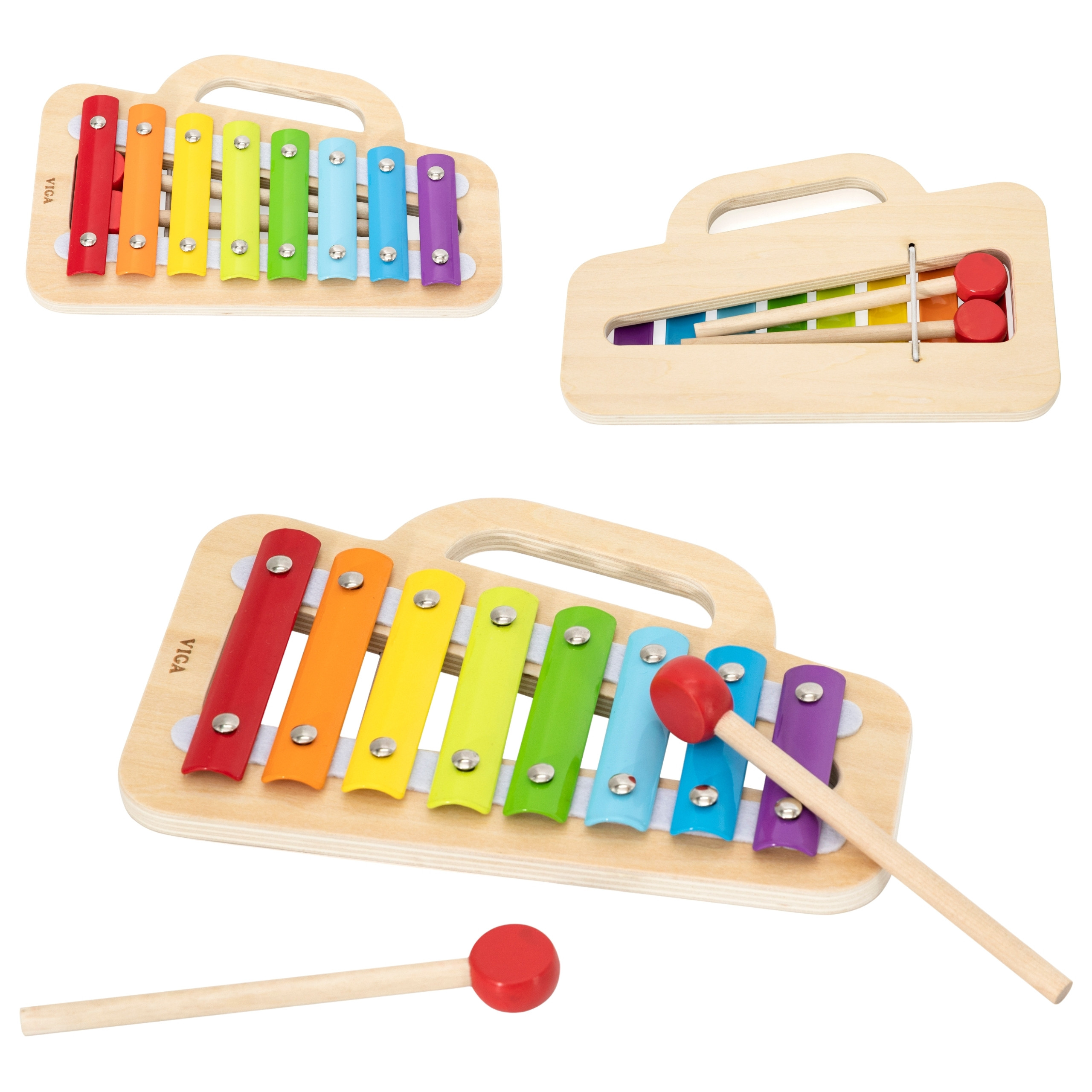 VIGA Cymbals Wooden Xylophone – Discover Your Little One's Musical Talent! - Slika 5