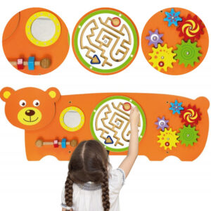 VIGA Sensory Manipulative Teddy Bear Board FSC Montessori Certificate
