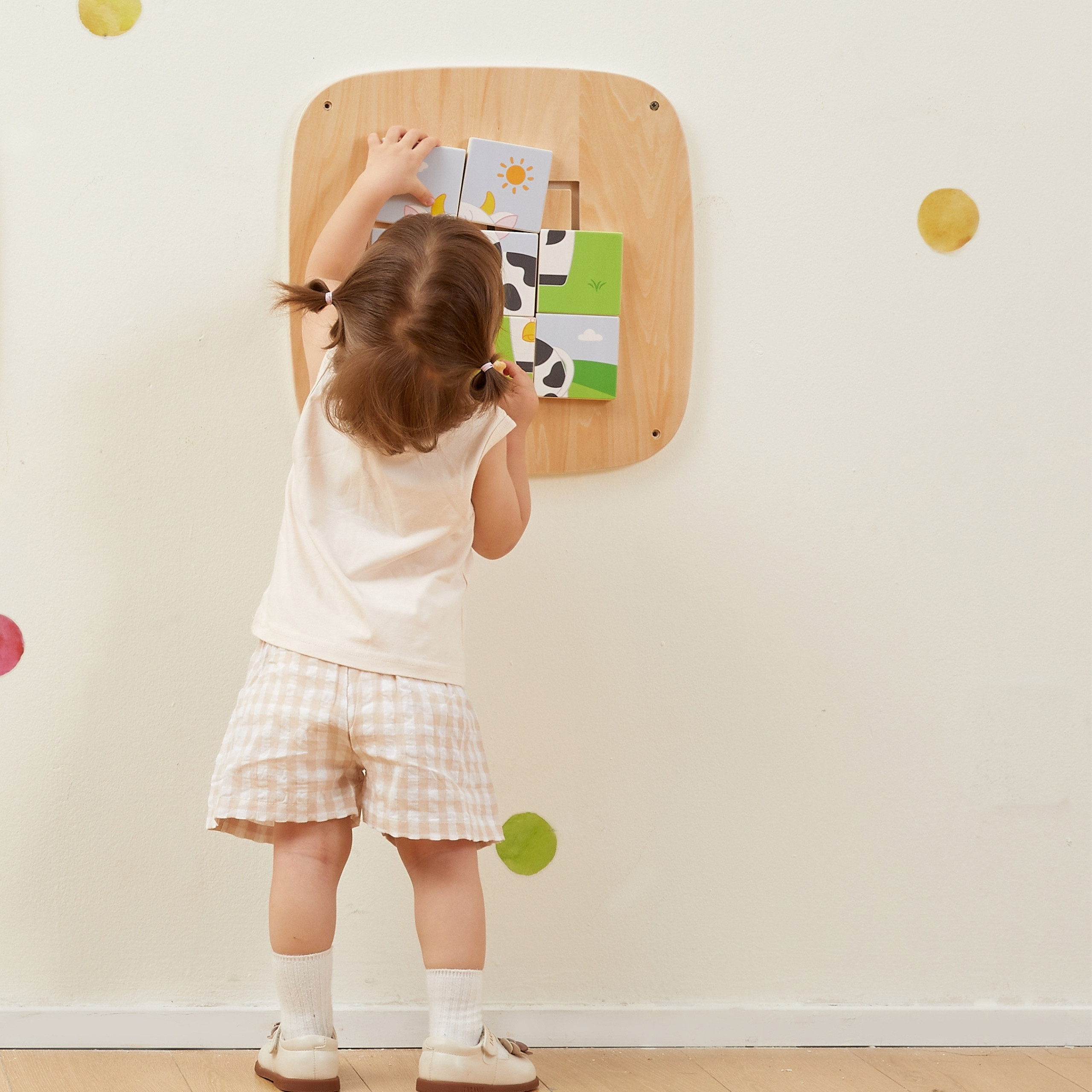 VIGA Wooden Manipulative Board Sensory Picture Puzzle - Slika 2