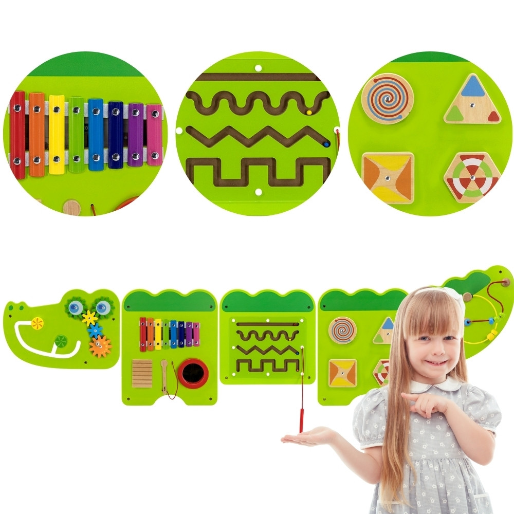 VIGA Crocodile Manipulative Sensory Board FSC Montessori Certificate - Slika 2