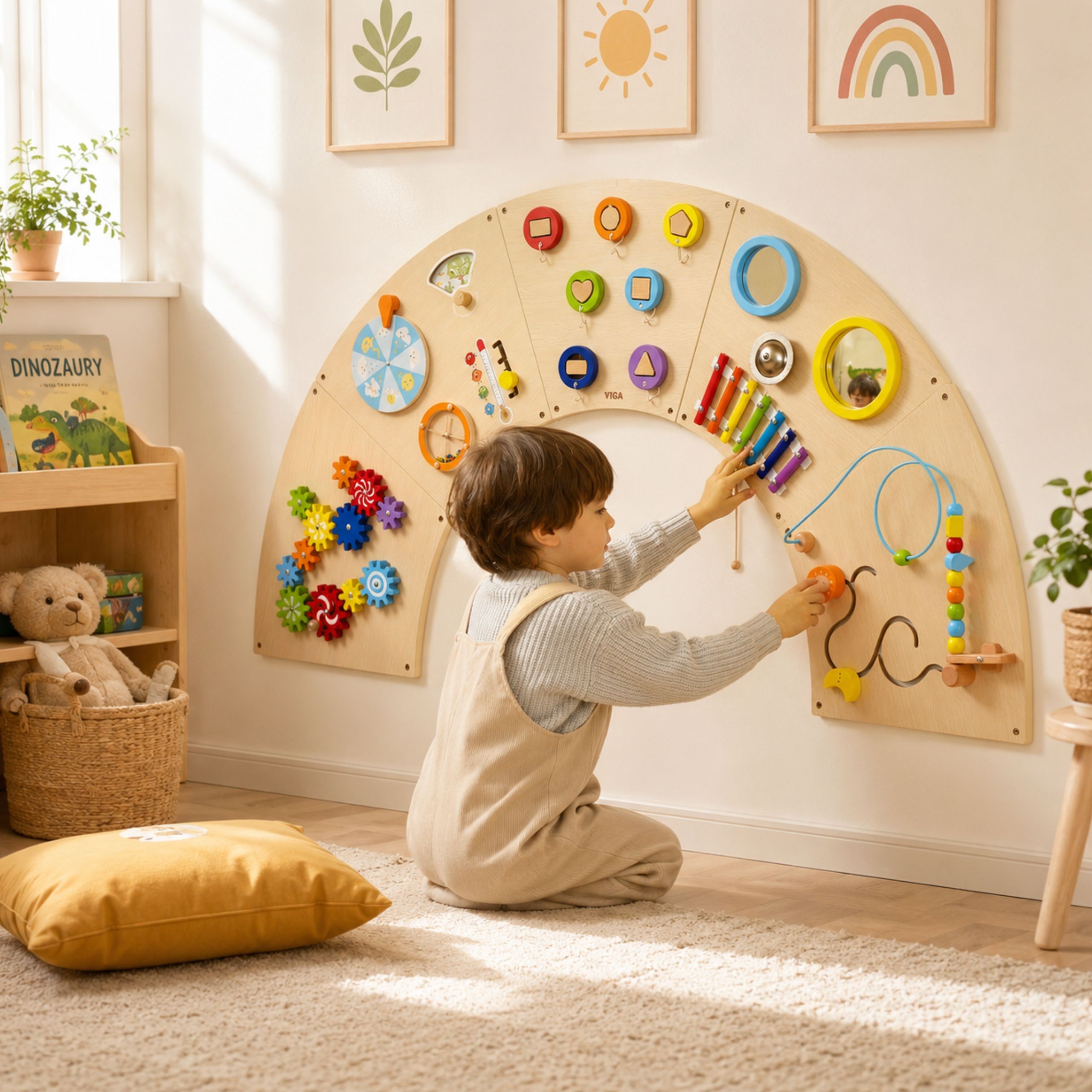 VIGA Montessori Arch Wall Manipulative Board - Slika 2