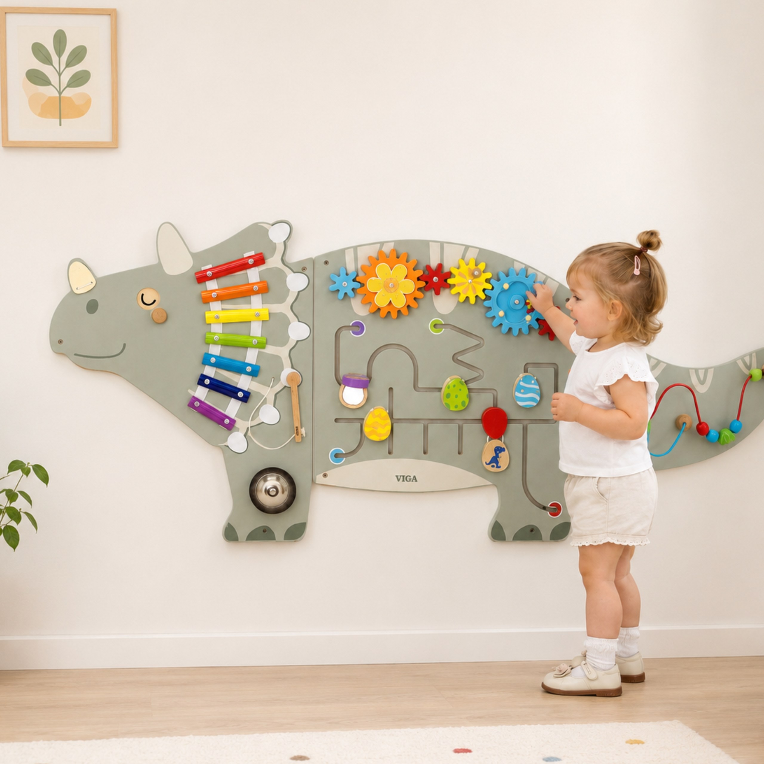 VIGA Triceratops Dinosaur Activity Wall Panel 18m+ - Slika 2