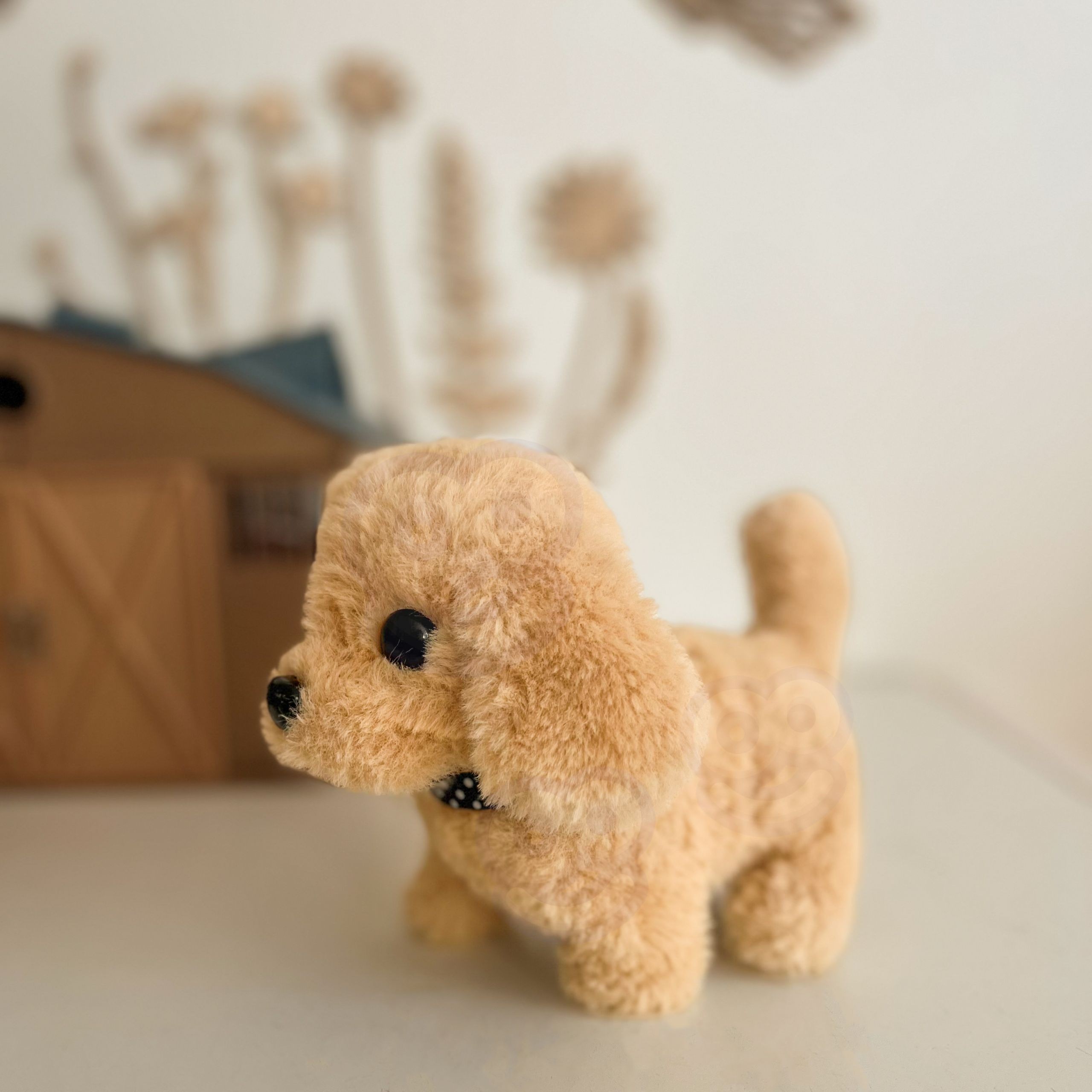 WOOPIE Interactive Plush Dog with Bone Bichon Golden Retriever - Slika 3