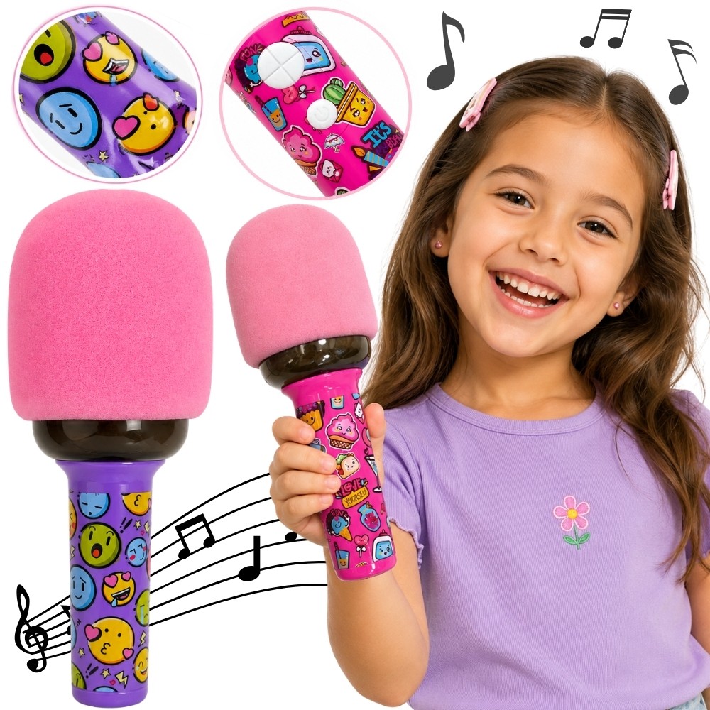 WOOPIE Wireless Karaoke Microphone with BT Speaker LED Pink