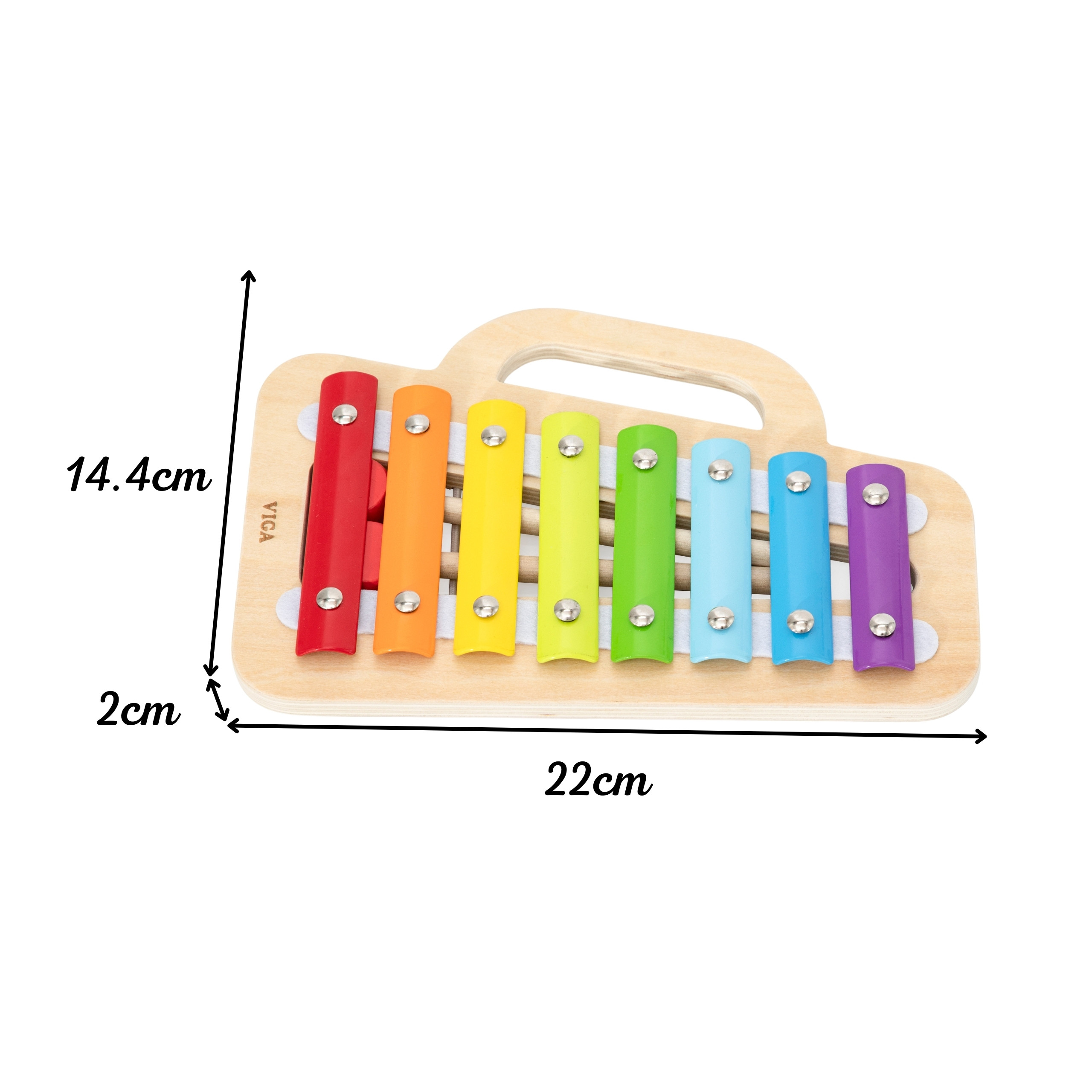 VIGA Cymbals Wooden Xylophone – Discover Your Little One's Musical Talent! - Slika 6