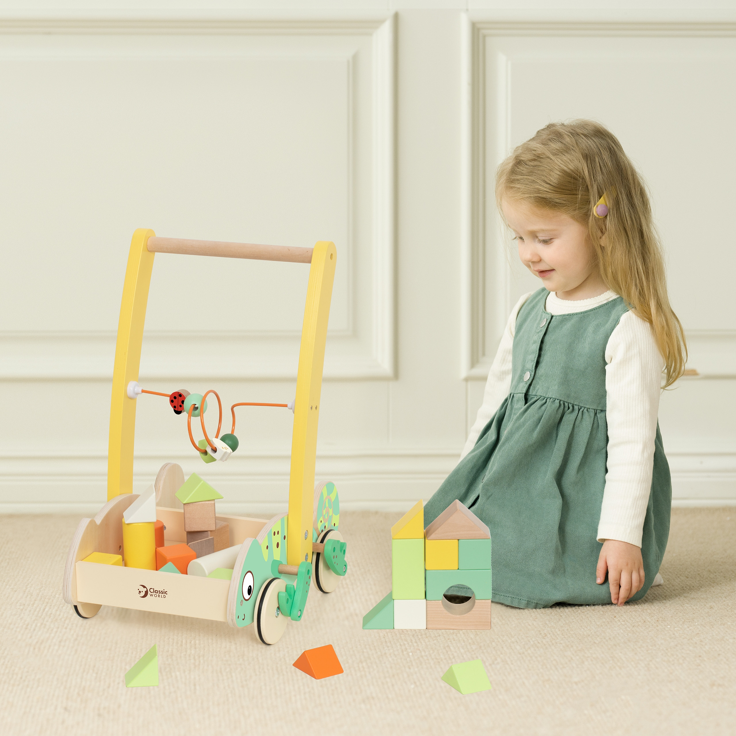 CLASSIC WORLD Wooden Chameleon Walker with Blocks - Slika 2