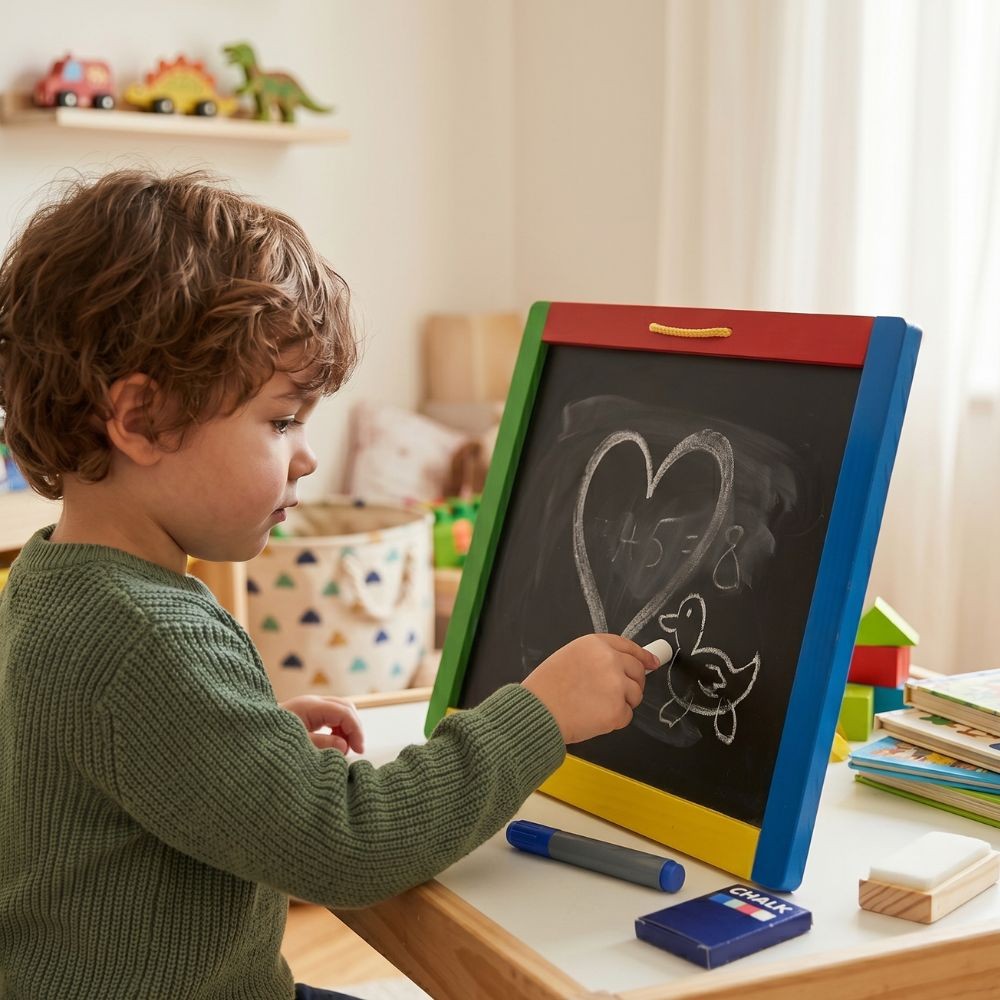 VIGA Wooden Double-Sided Magnetic Chalk Board Accessories - Slika 4