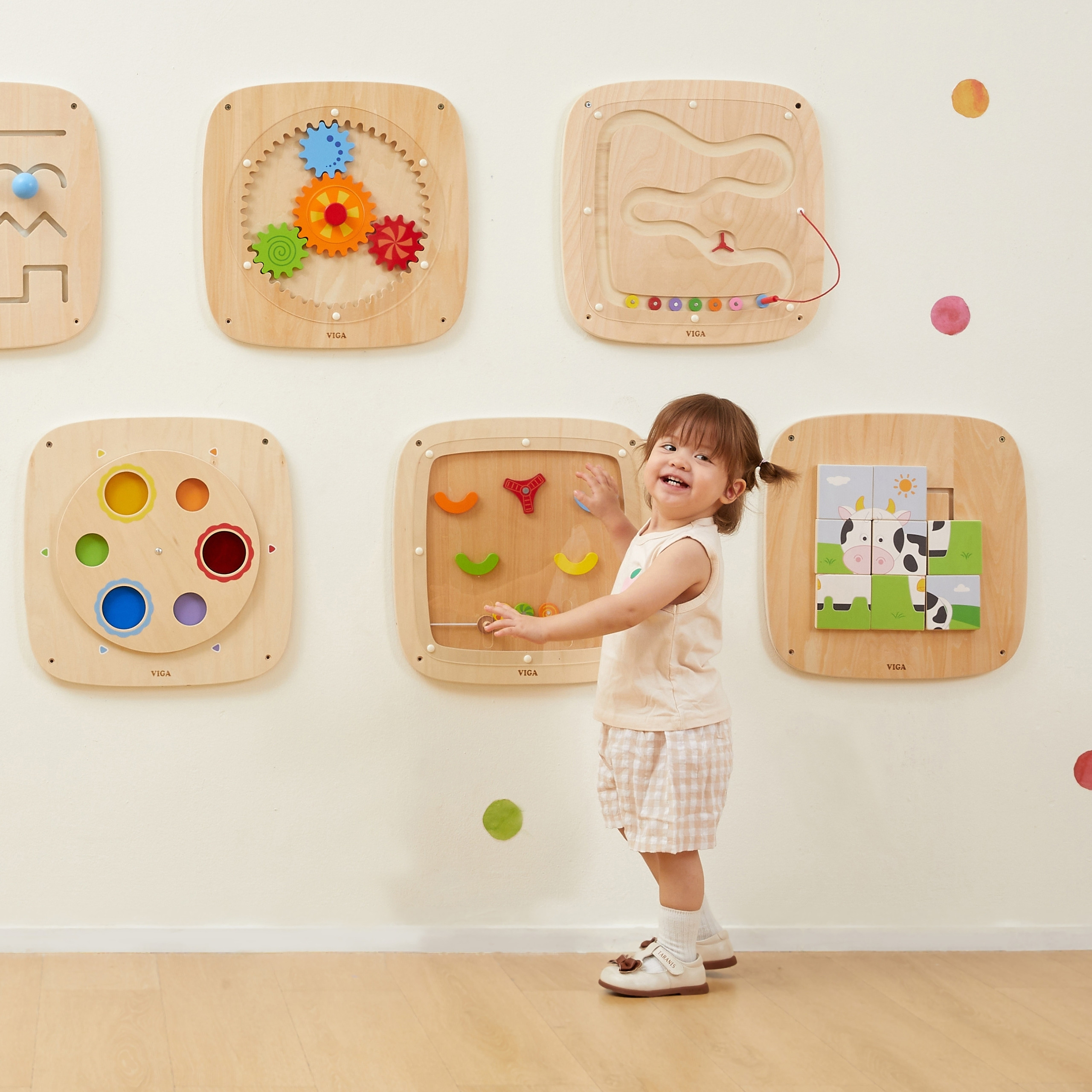 VIGA Wooden Manipulative Board Sensory Picture Puzzle - Slika 3