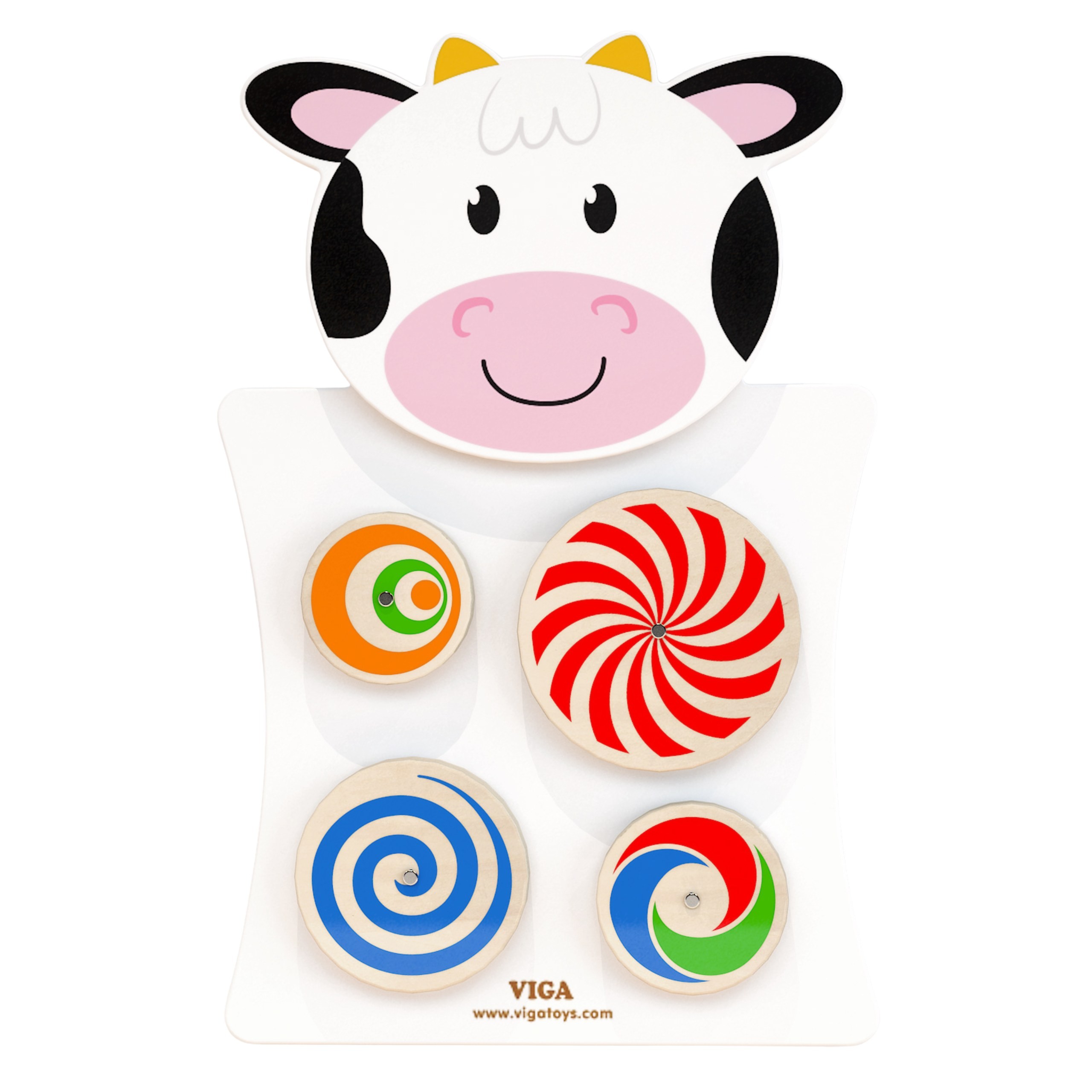 VIGA Wooden Manipulative Board Cow FSC Montessori Certificate - Slika 4