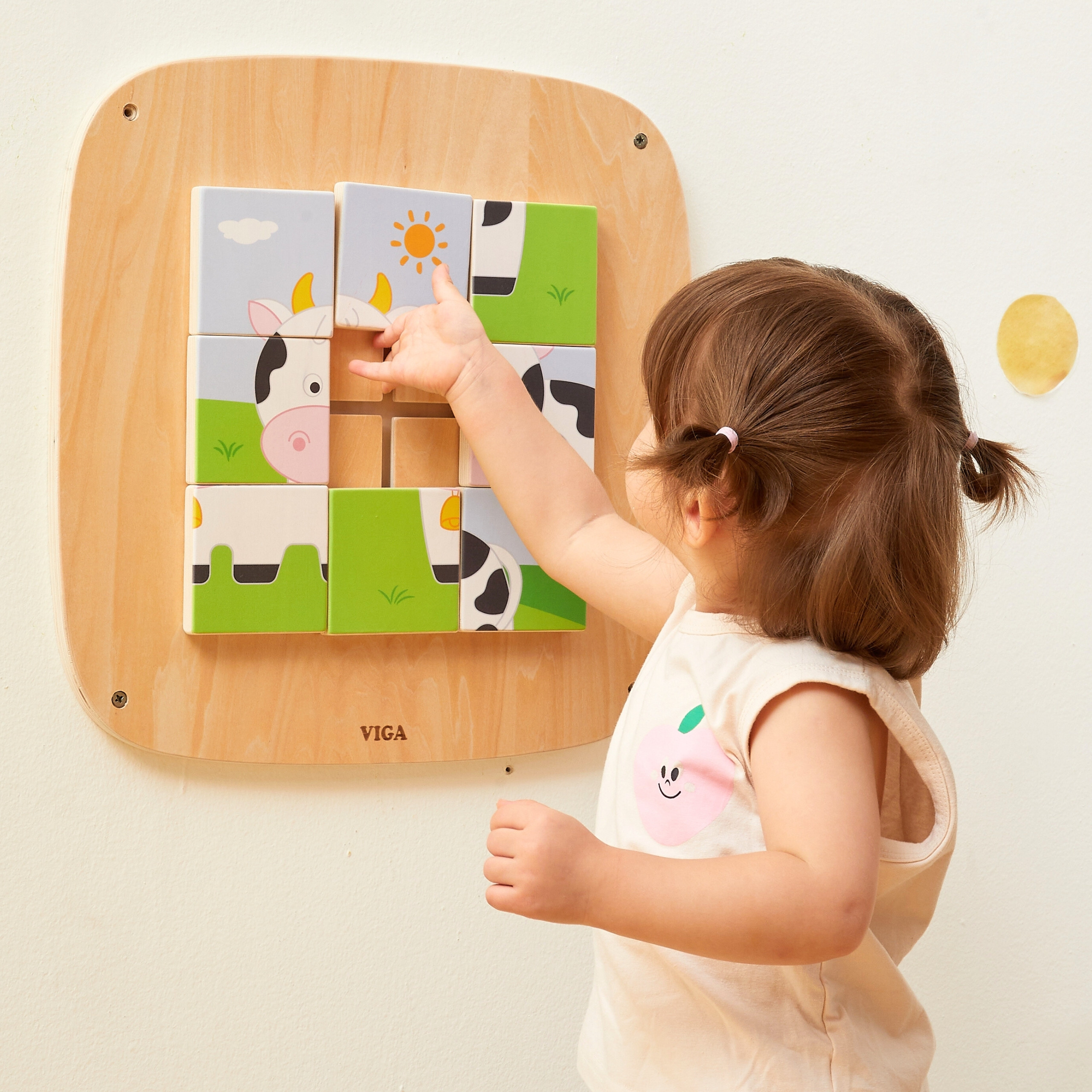 VIGA Wooden Manipulative Board Sensory Picture Puzzle - Slika 4