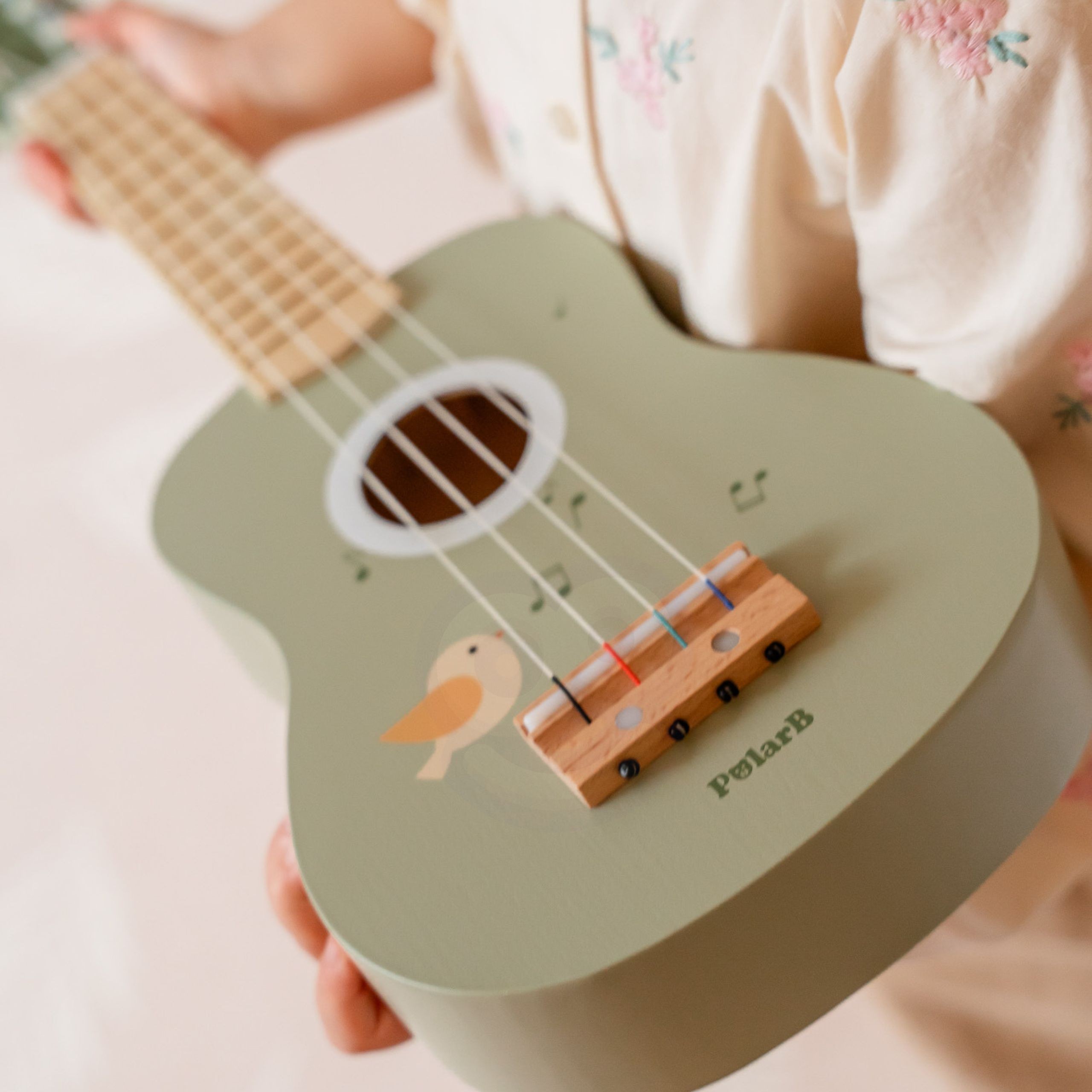 Viga Wooden Ukulele Guitar for Kids Green with Musical Notes - Slika 8
