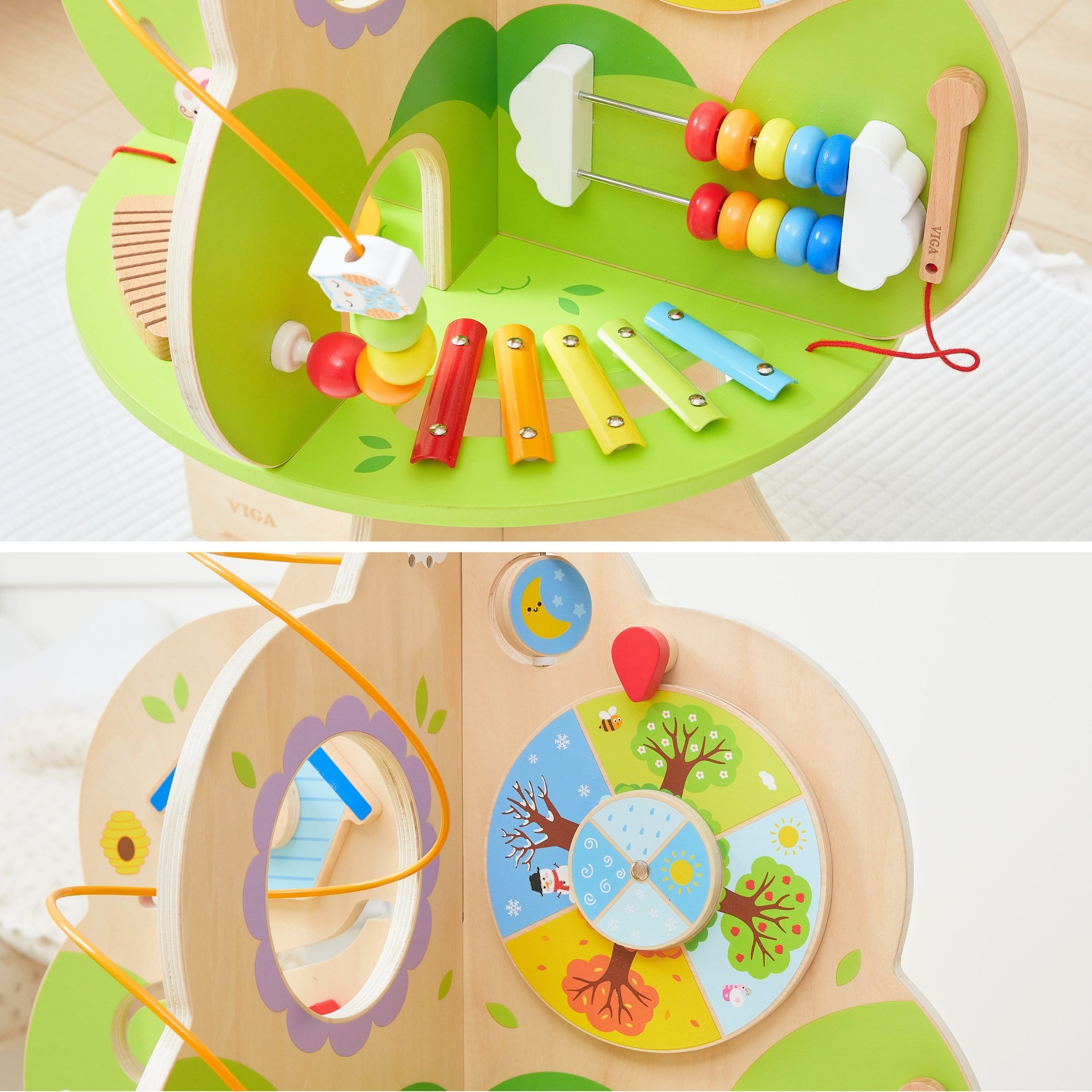 VIGA Wooden Activity Tree Music Educational Center 18m+ - Slika 5