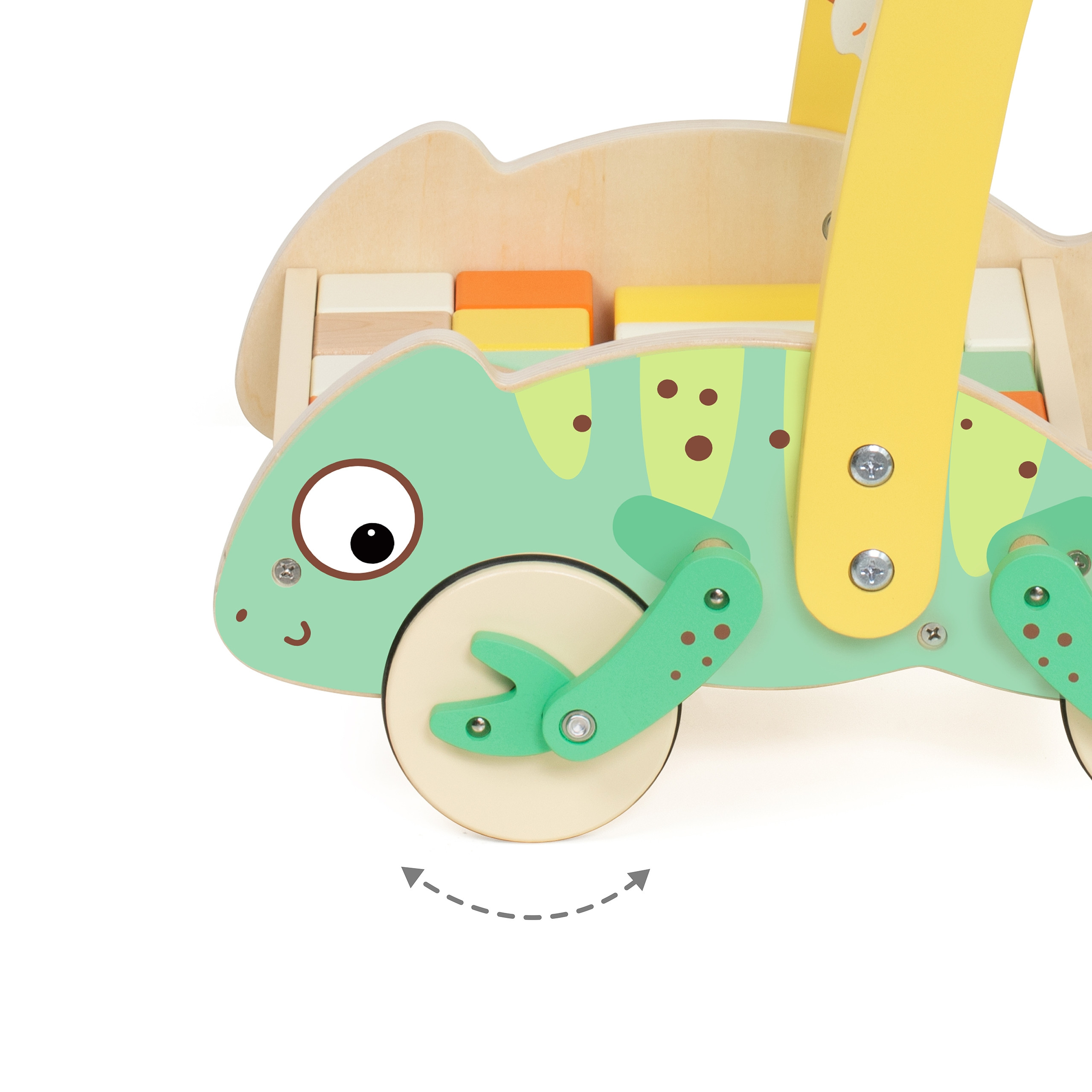 CLASSIC WORLD Wooden Chameleon Walker with Blocks - Slika 4