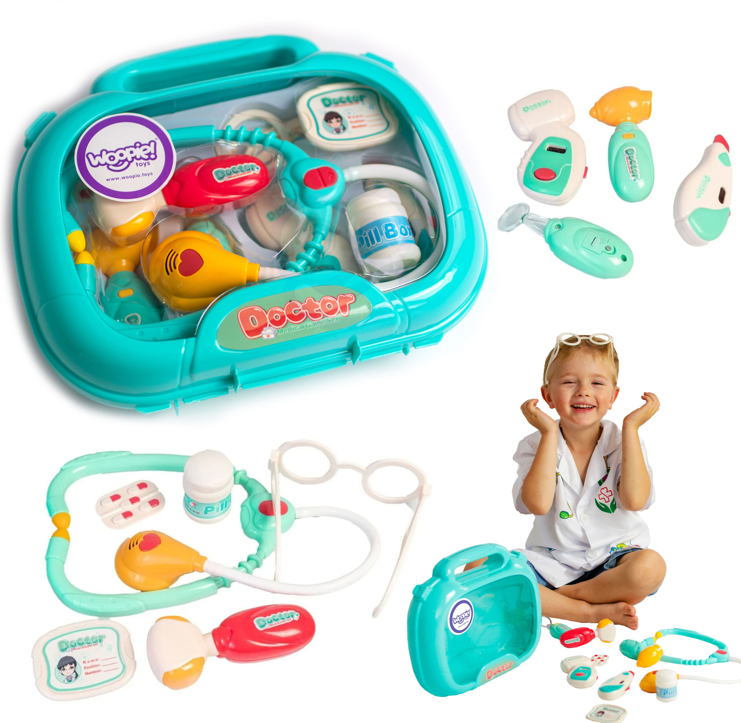 WOOPIE medicinski set Little liječnik liječnik in a Suitcase Light Sound + dodataka
