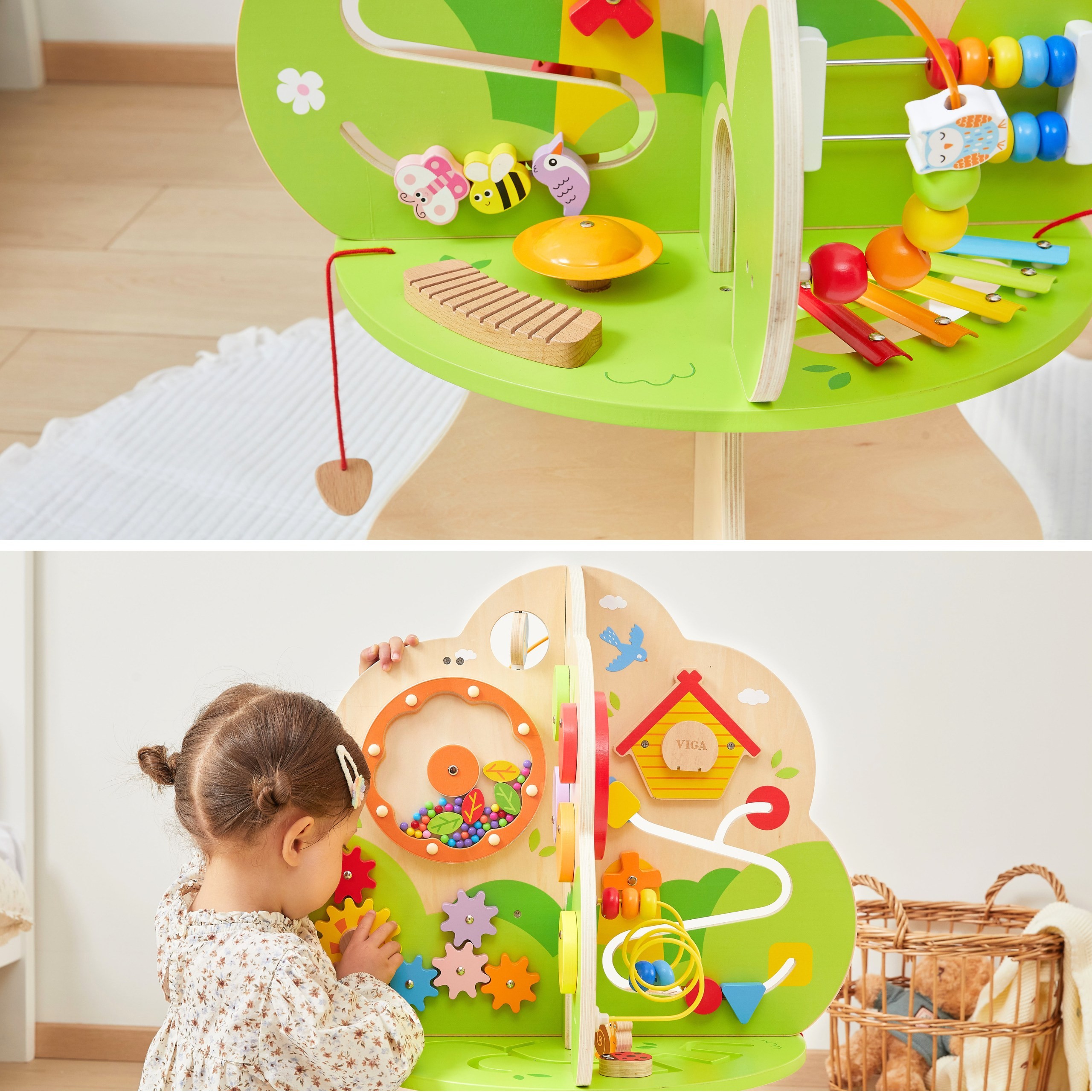 VIGA Wooden Activity Tree Music Educational Center 18m+ - Slika 6