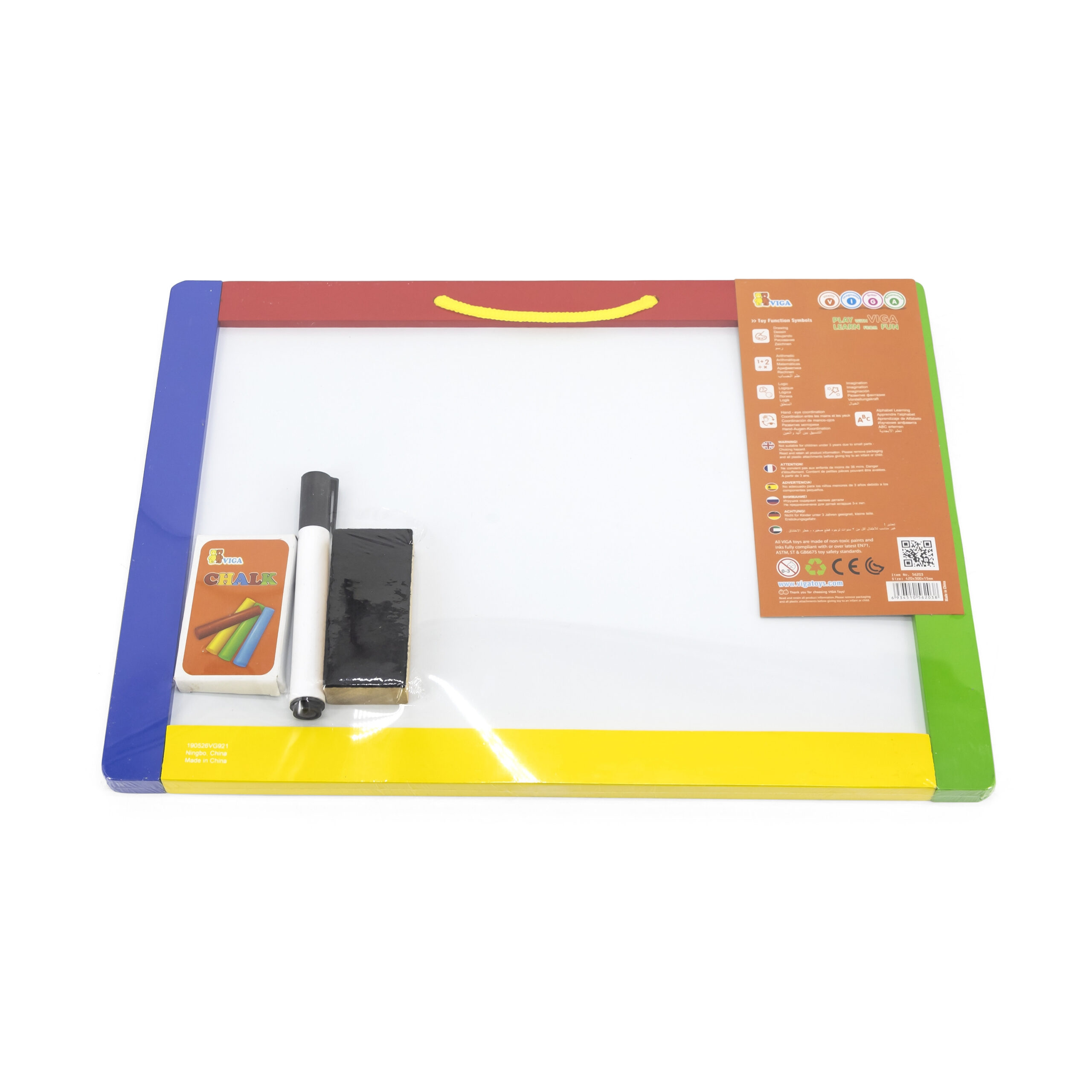 VIGA Wooden Double-Sided Magnetic Chalk Board Accessories - Slika 6