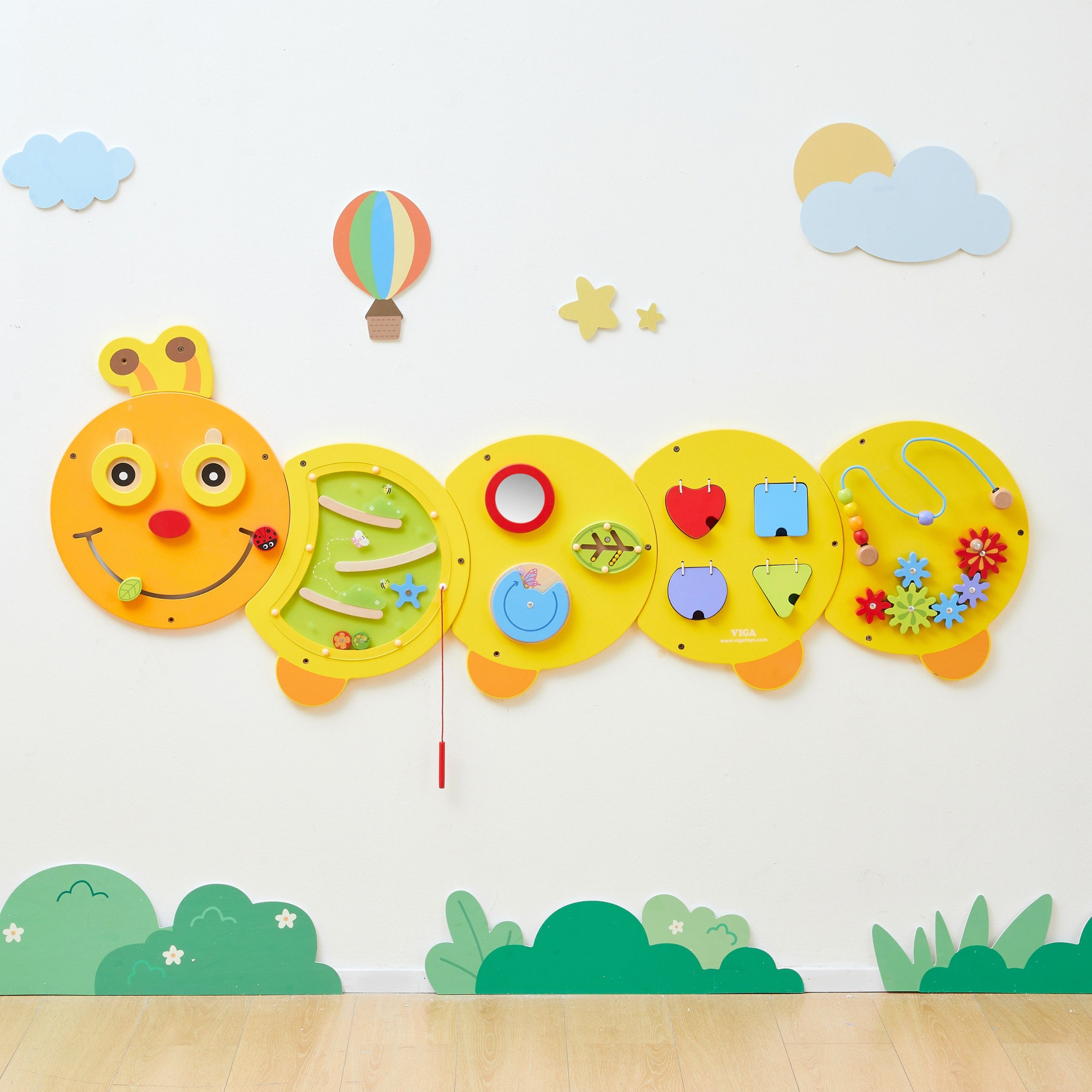 VIGA Large Wooden Caterpillar Activity Board - Slika 6