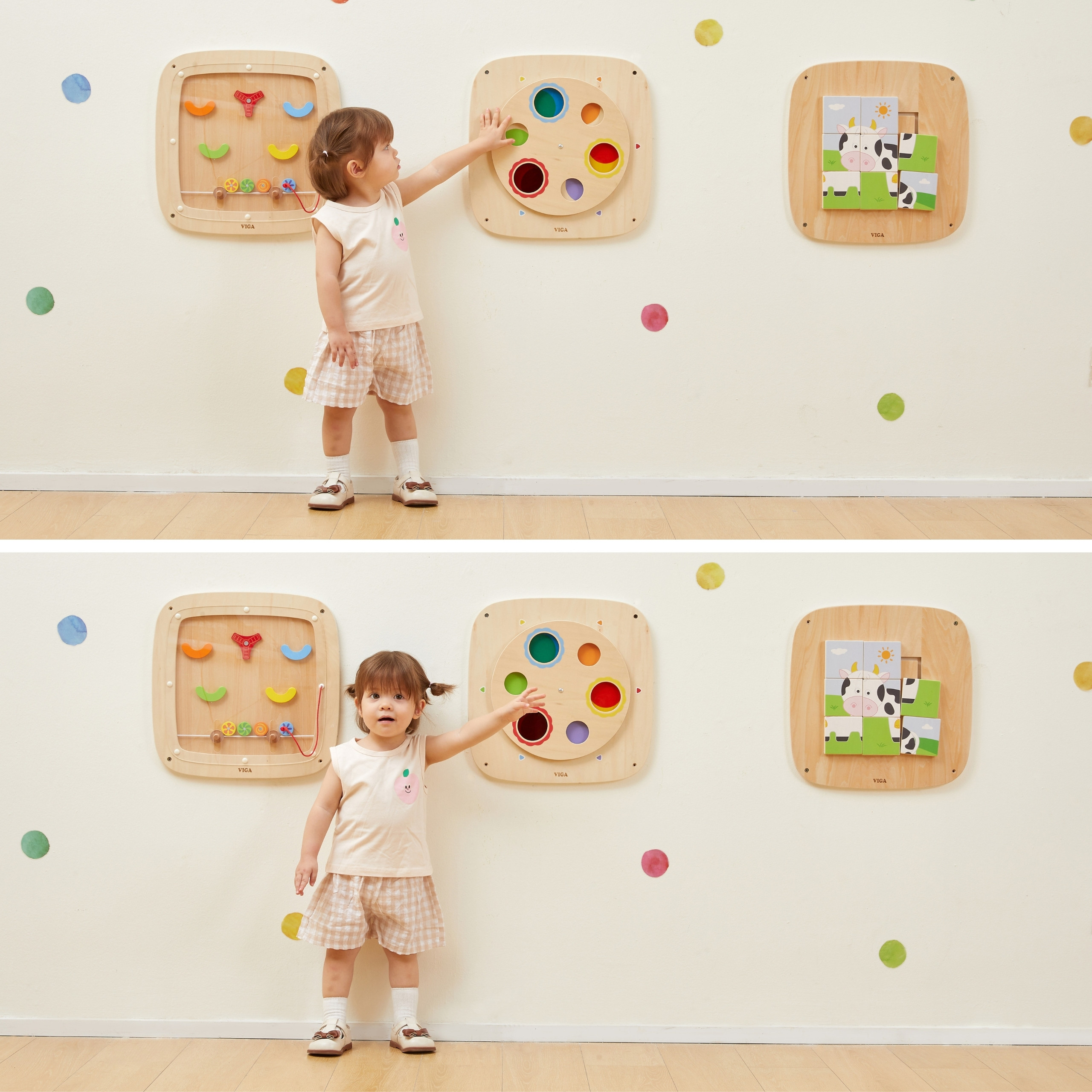 VIGA Wooden Manipulative Board Sensory Picture Puzzle - Slika 6