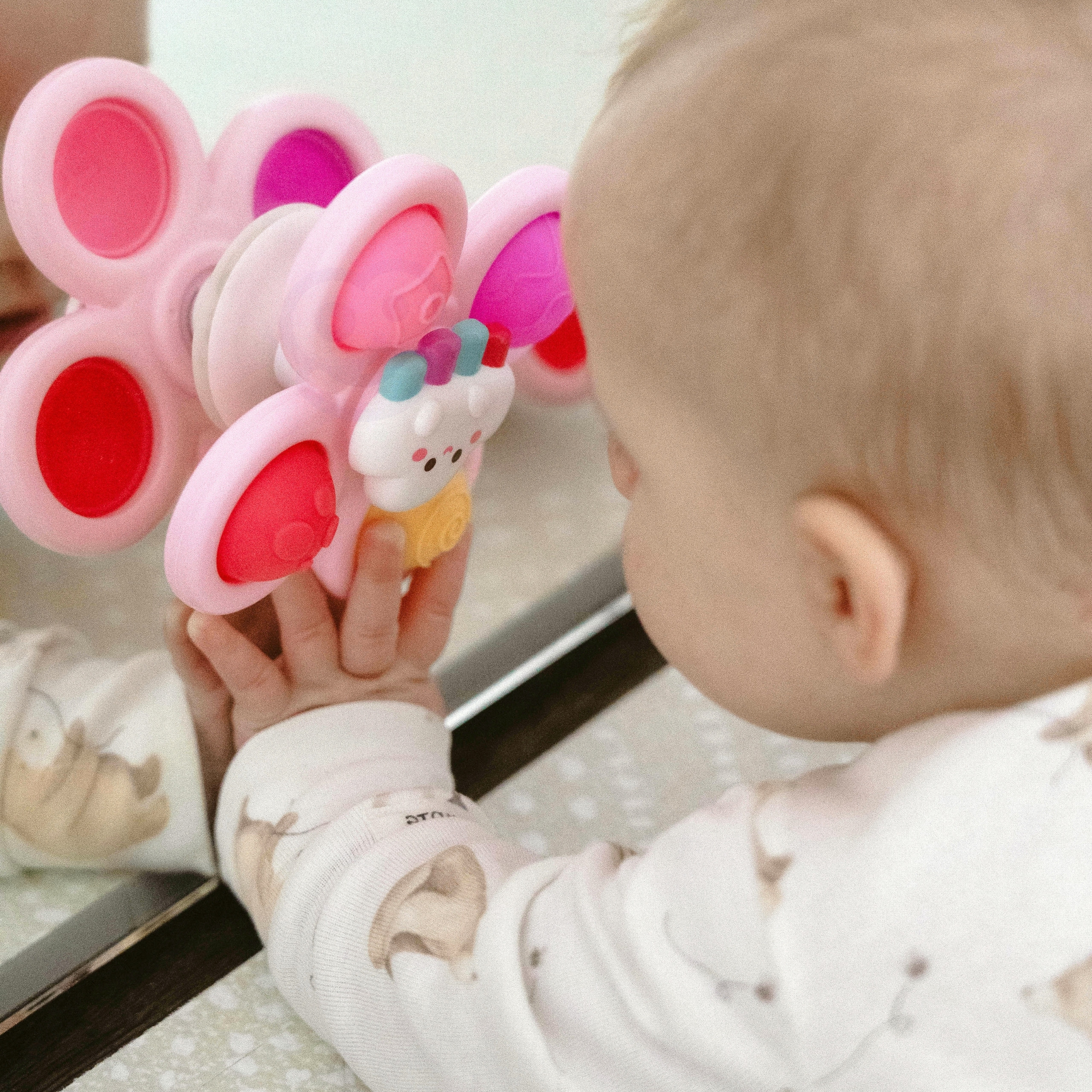 WOOPIE BABY Space Spinner Pop-it Sensory Toy Interchangeable 3 pcs Pink. - Slika 4