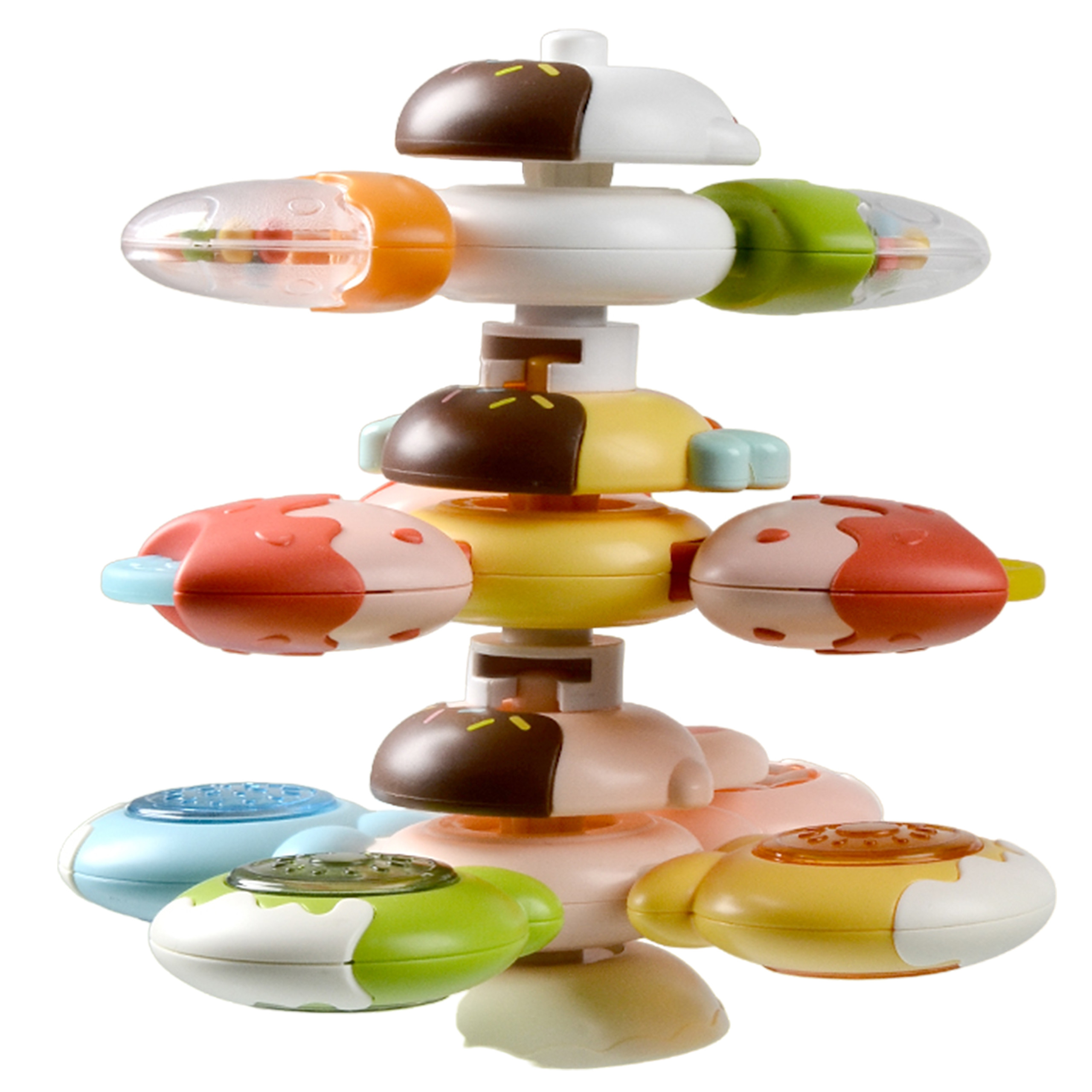 WOOPIE BABY Spinner Sensory Toy Bee Chicken Rabbit Interchangeable 3 pcs. - Slika 8
