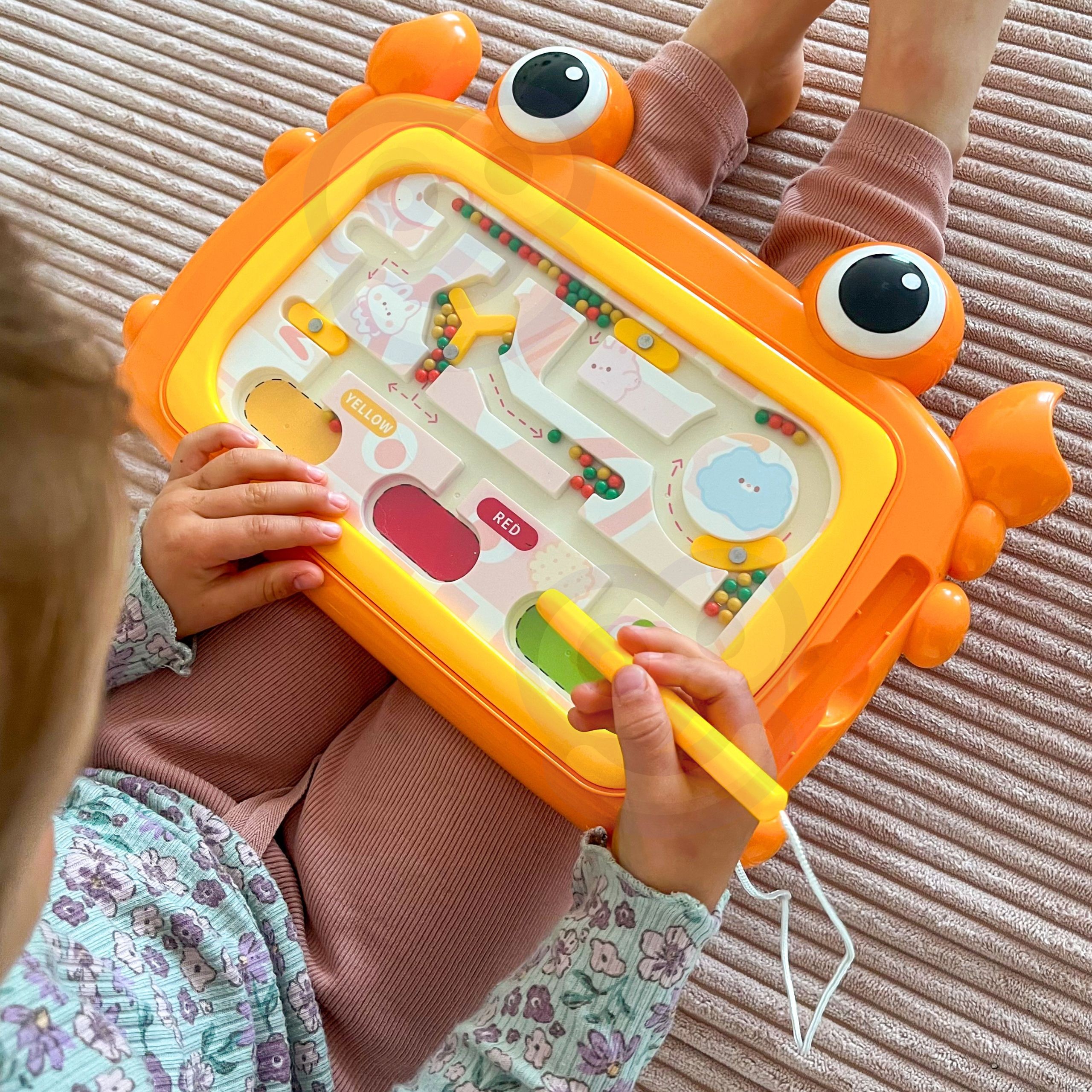 WOOPIE Montessori magnetska ploča Crab Maze Orange - Slika 3