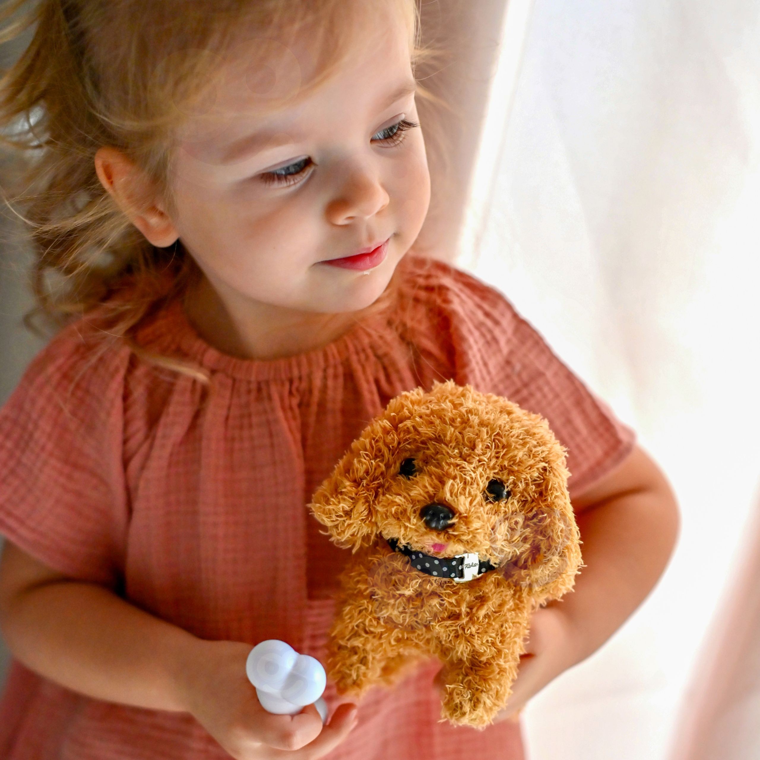 WOOPIE Interactive Plush Dog with Bone Poodle Husky - Slika 2