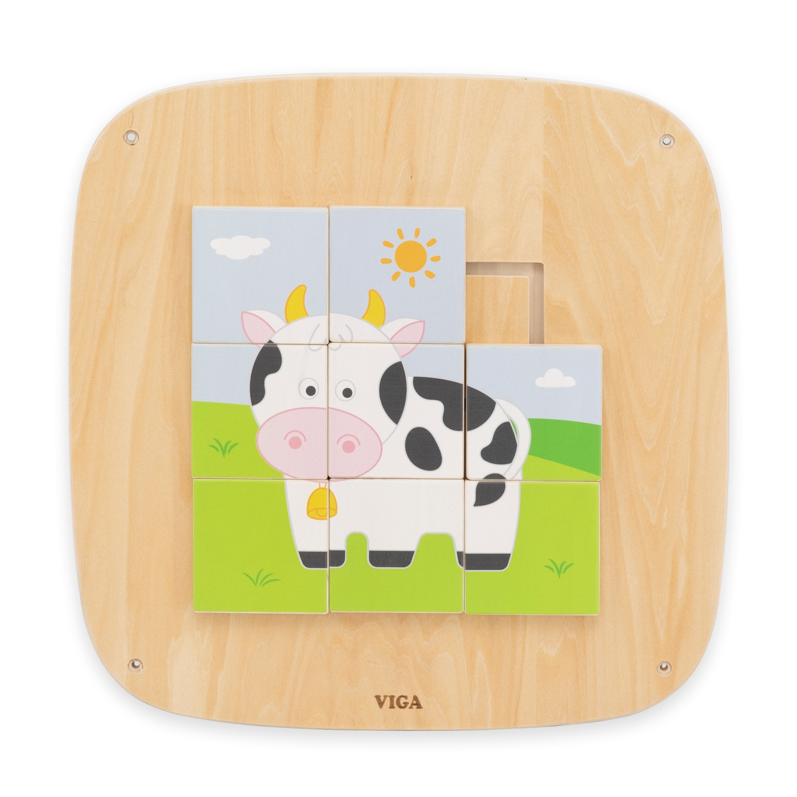 VIGA Wooden Manipulative Board Sensory Picture Puzzle - Slika 8