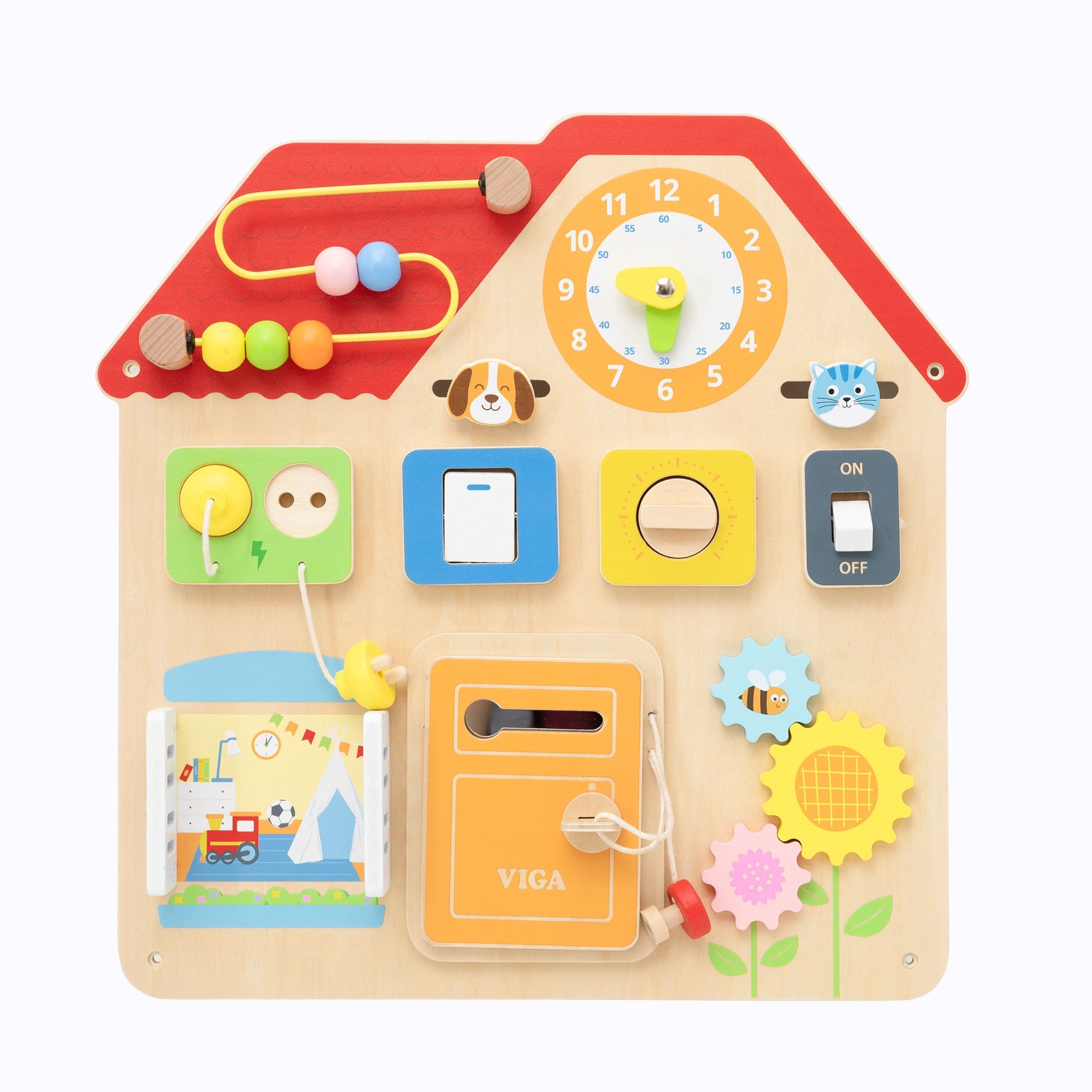 VIGA Wooden Manipulative Board Discovery and Learning House - Slika 8