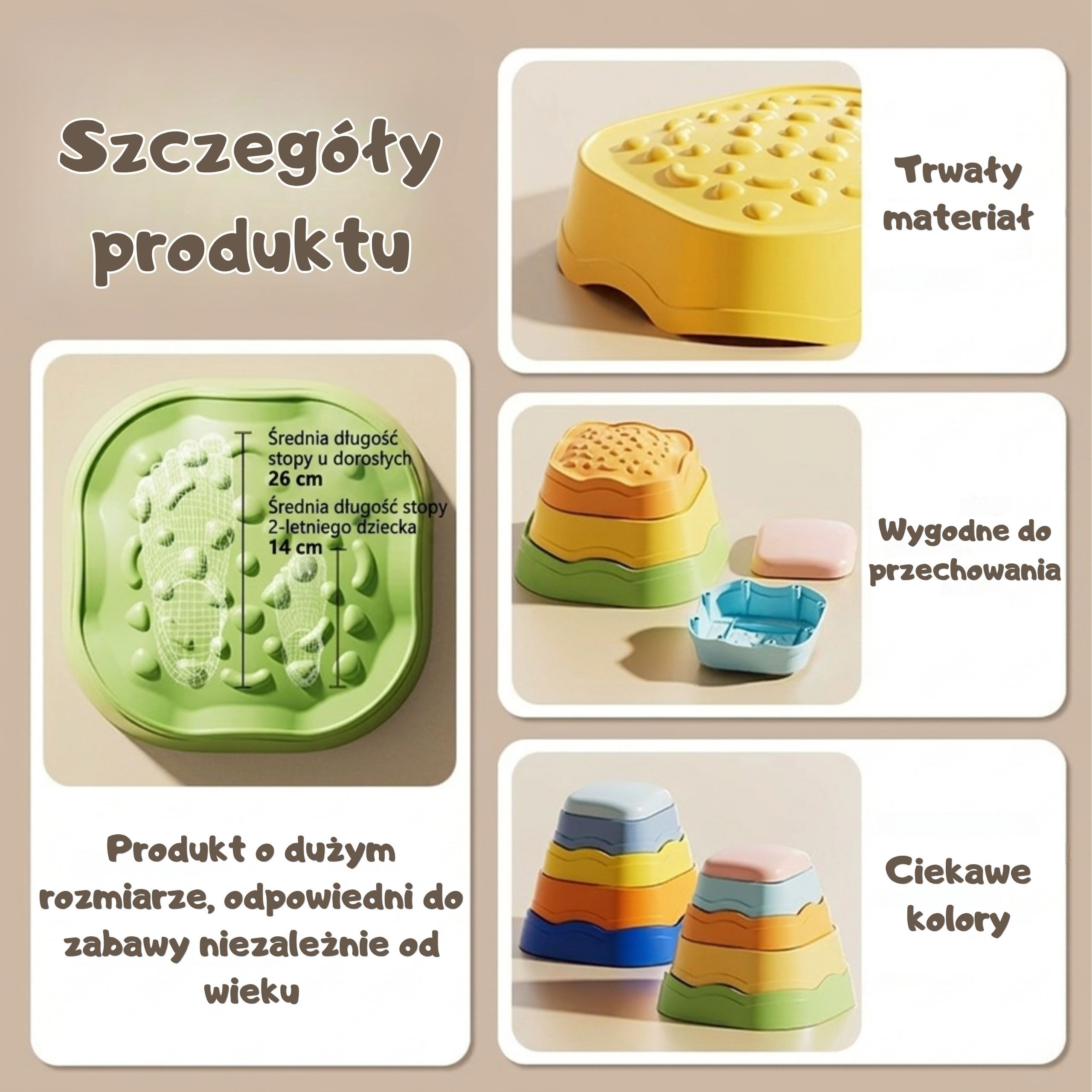 WOOPIE Sensory Balancing Stones 5 pcs. - Slika 8