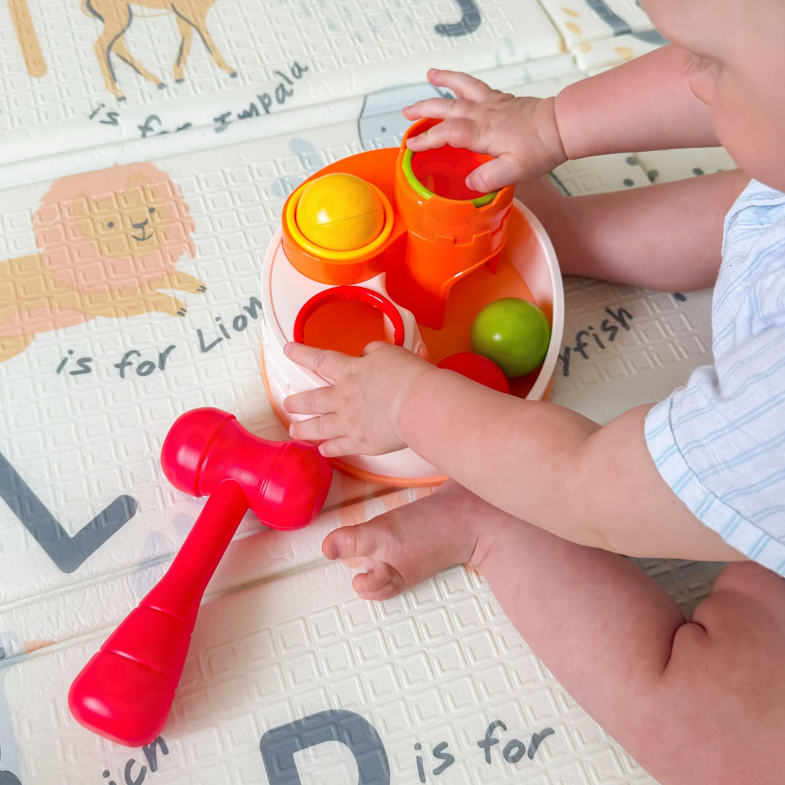 WOOPIE Punch Lock lopte Hammer edukativna igračka 12m+ - Slika 5