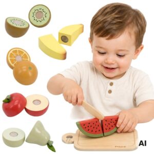Viga drveno voće Chopping ploča Knife PolarB edukativna igračka