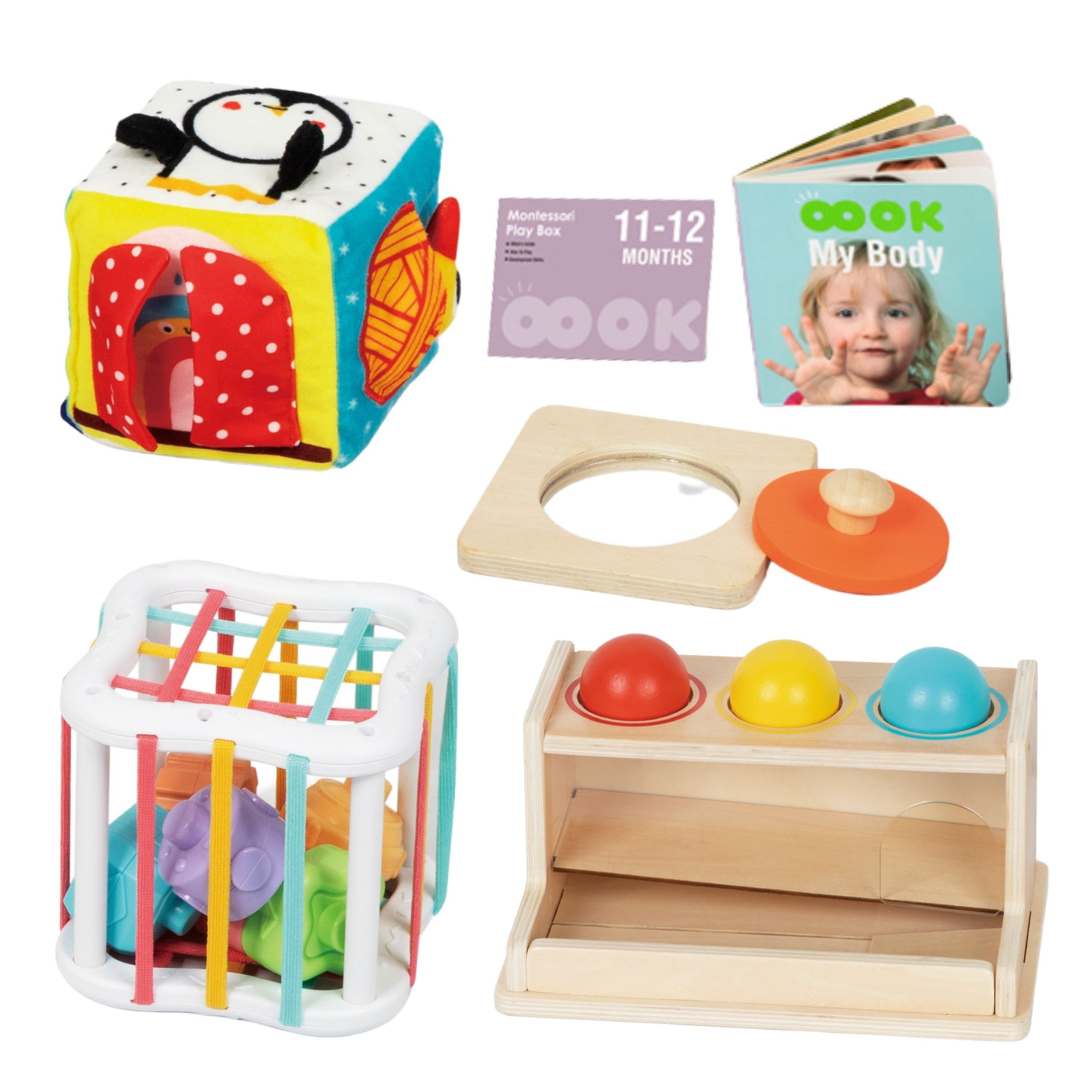 WOOPIE GREEN Box 5in1 Montessori edukativni 11-12M FSC - Slika 8