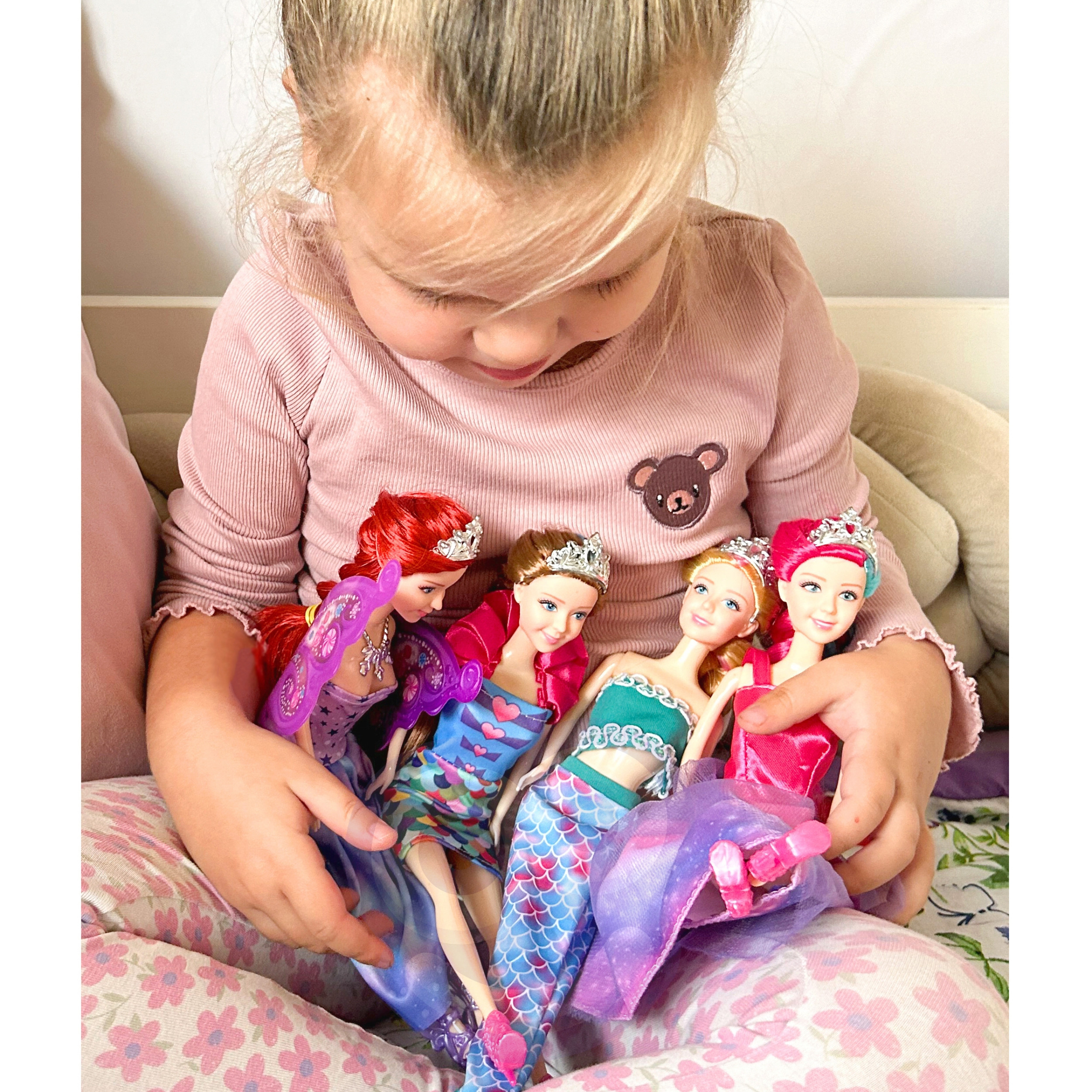 WOOPIE Set of 4 Magical Princesses - 4-in-1 Doll Box with Accessories - Slika 7