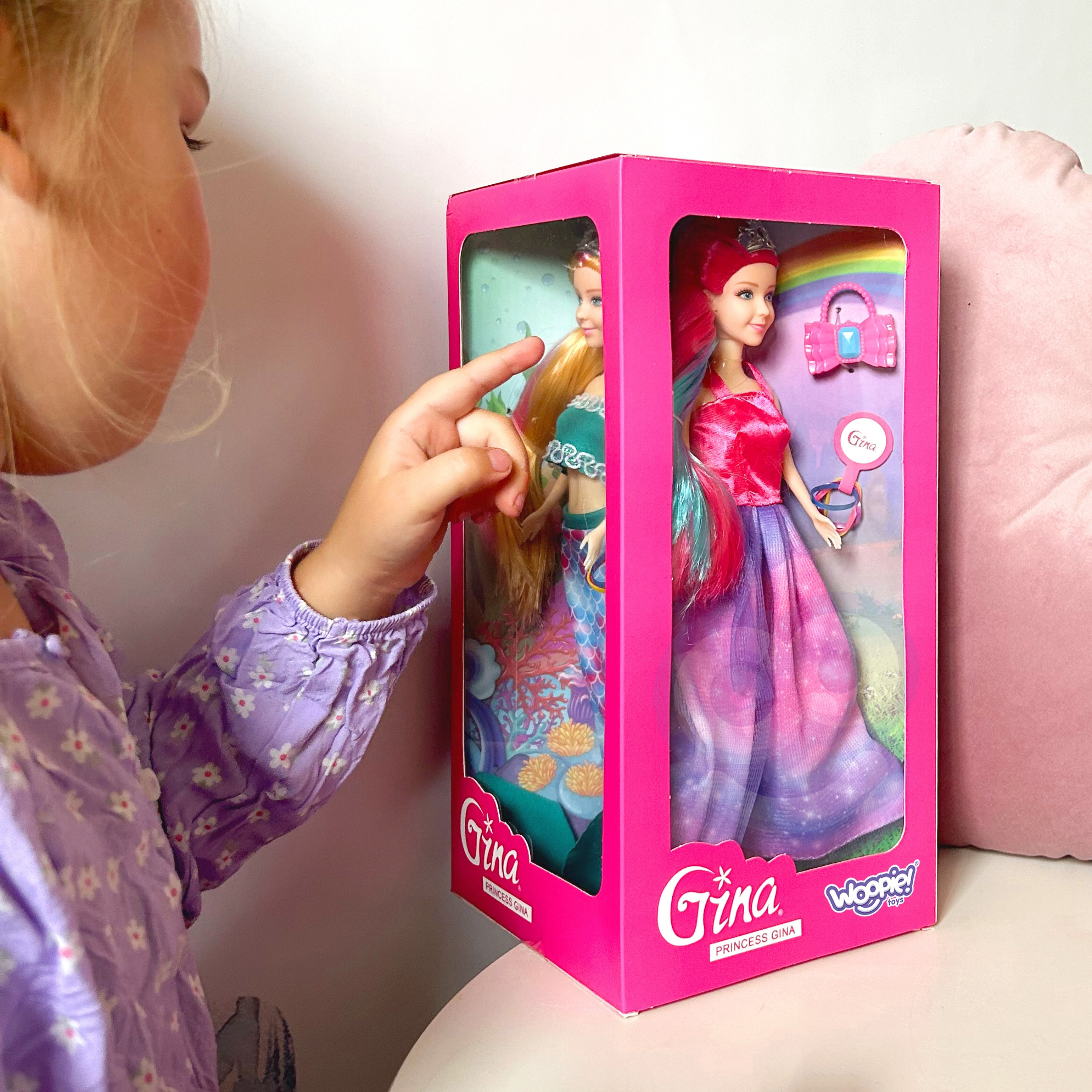 WOOPIE Set of 4 Magical Princesses - 4-in-1 Doll Box with Accessories - Slika 8