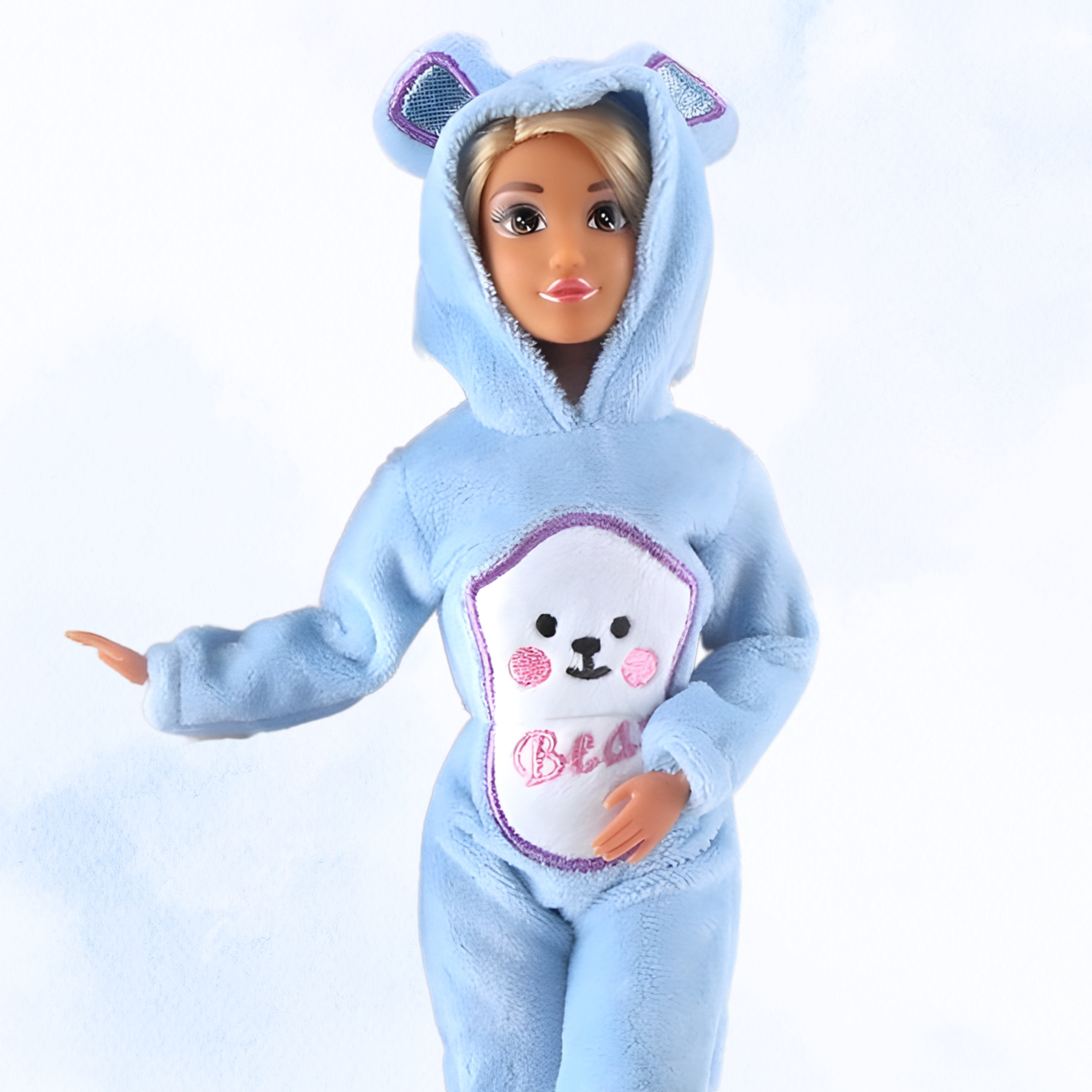 WOOPIE ROYAL Dolls Blue Teddy Bears Overalls Set of 2 - Slika 6