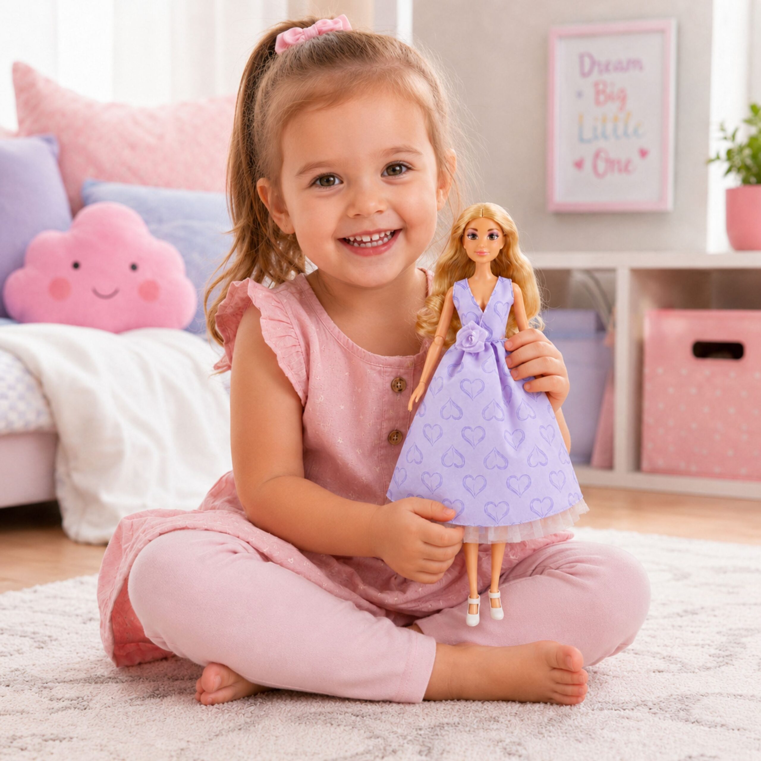 WOOPIE ROYAL Lily Doll Long Blonde Hair 30cm Lavender Dress Accessories - Slika 5