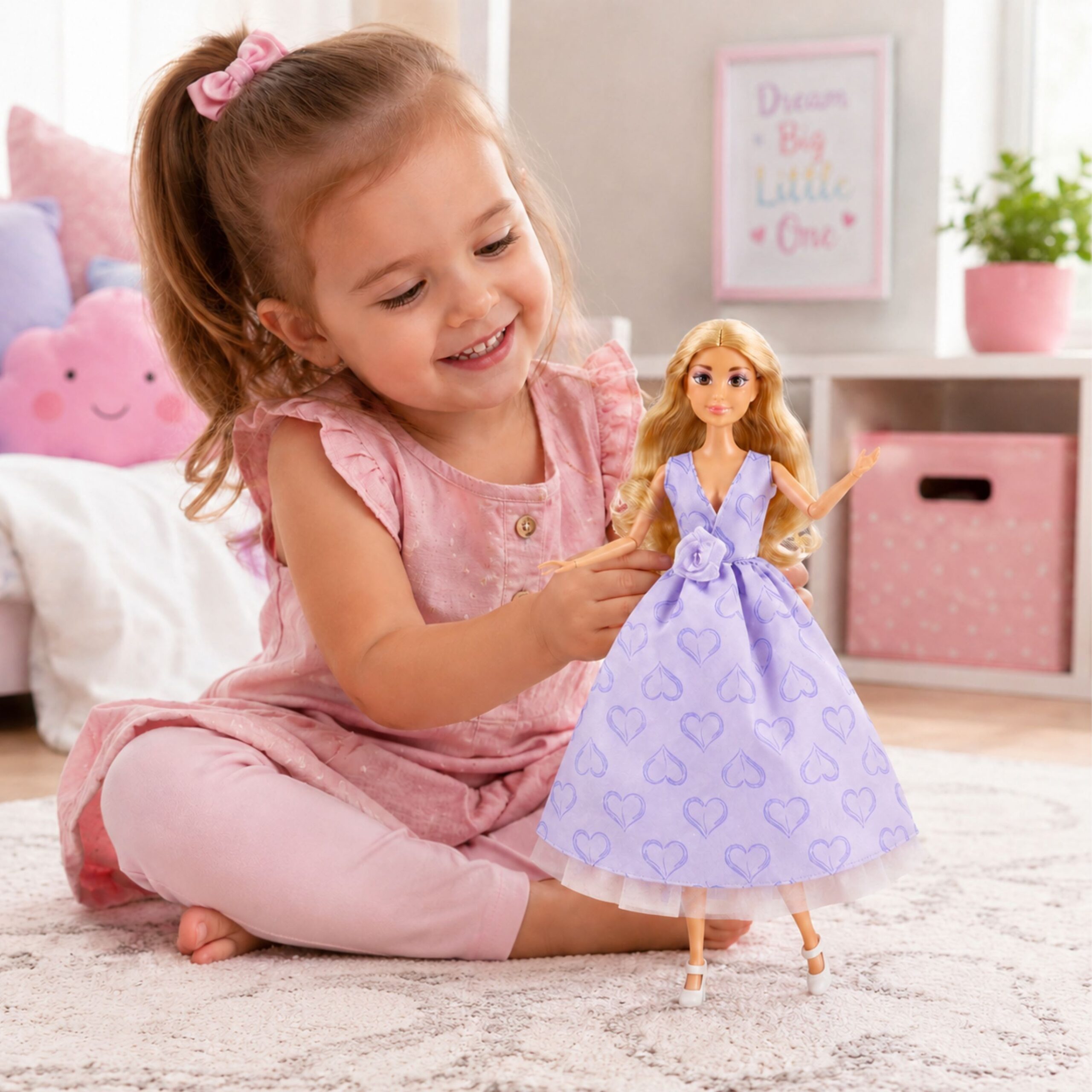 WOOPIE ROYAL Lily Doll Long Blonde Hair 30cm Lavender Dress Accessories - Slika 6