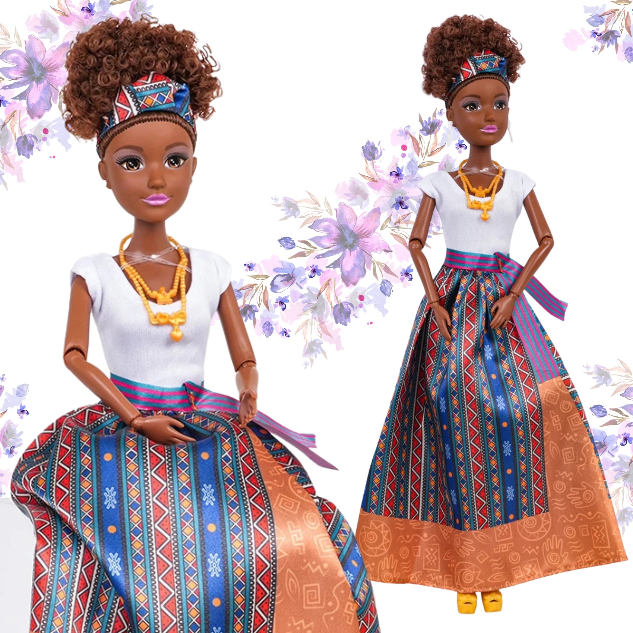 WOOPIE ROYAL Lili Mulatto Doll in an Elegant Dress - Slika 6