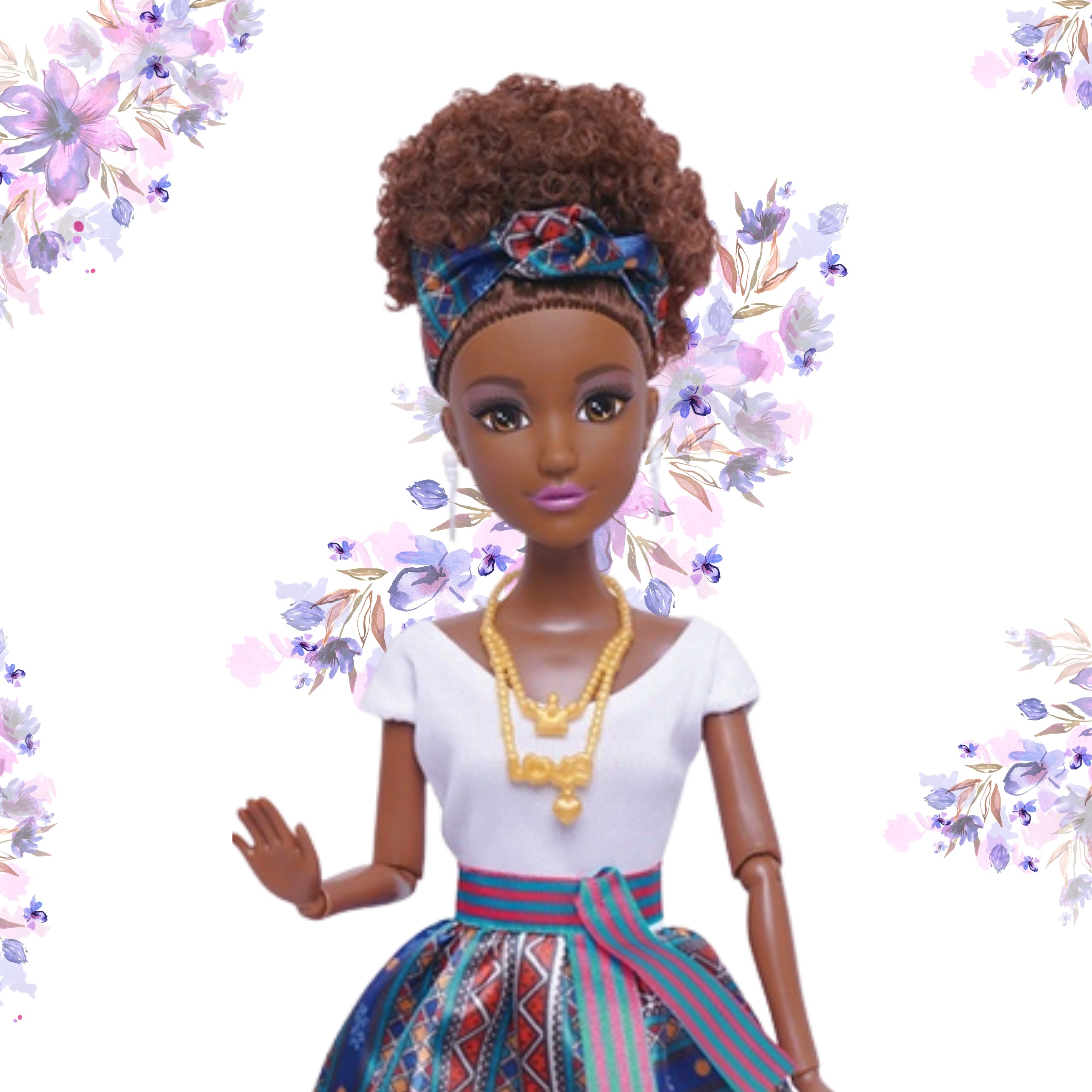 WOOPIE ROYAL Lili Mulatto Doll in an Elegant Dress - Slika 7