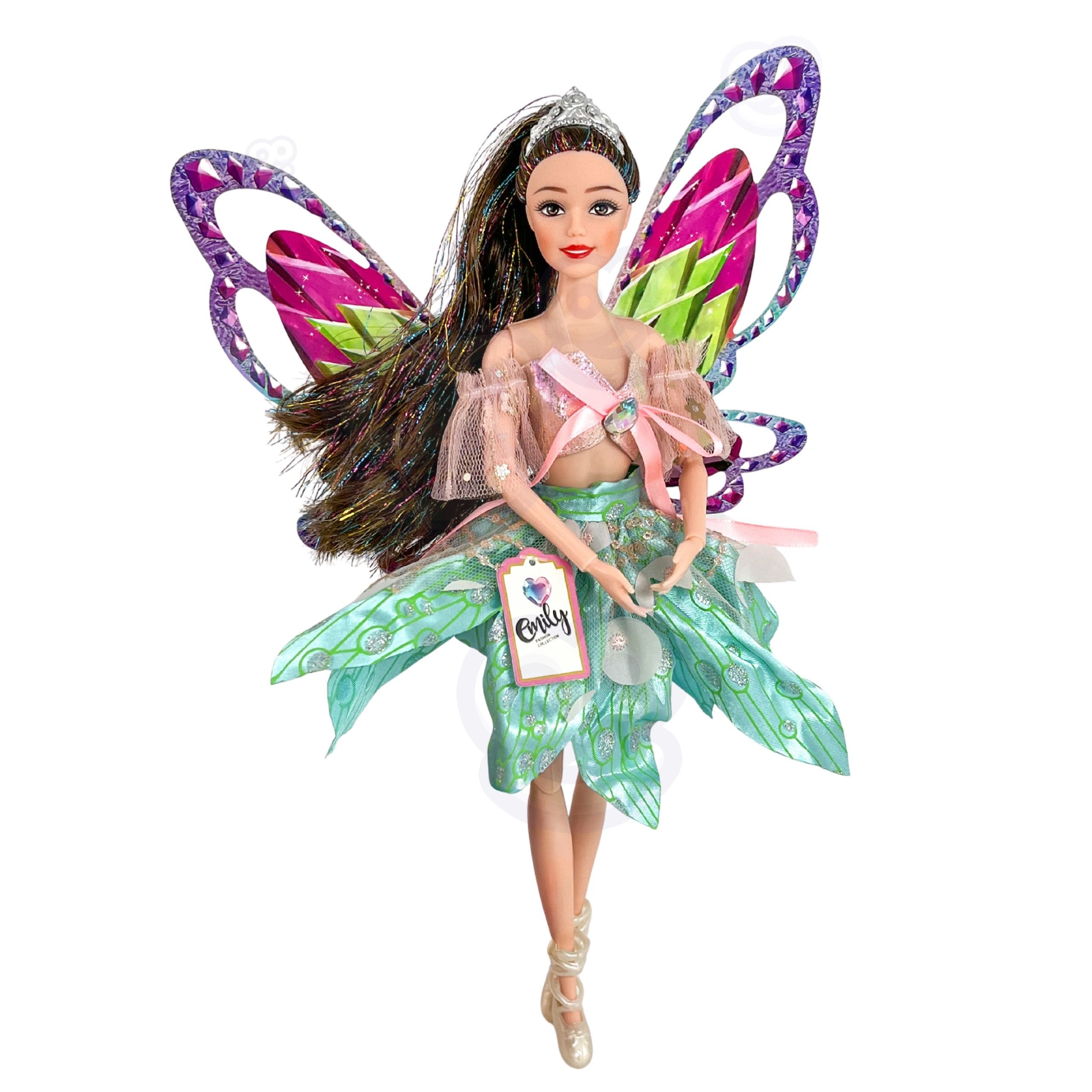 WOOPIE ROYAL Emi Fairy Doll with Colorful Wings and Hairbrush - Slika 4