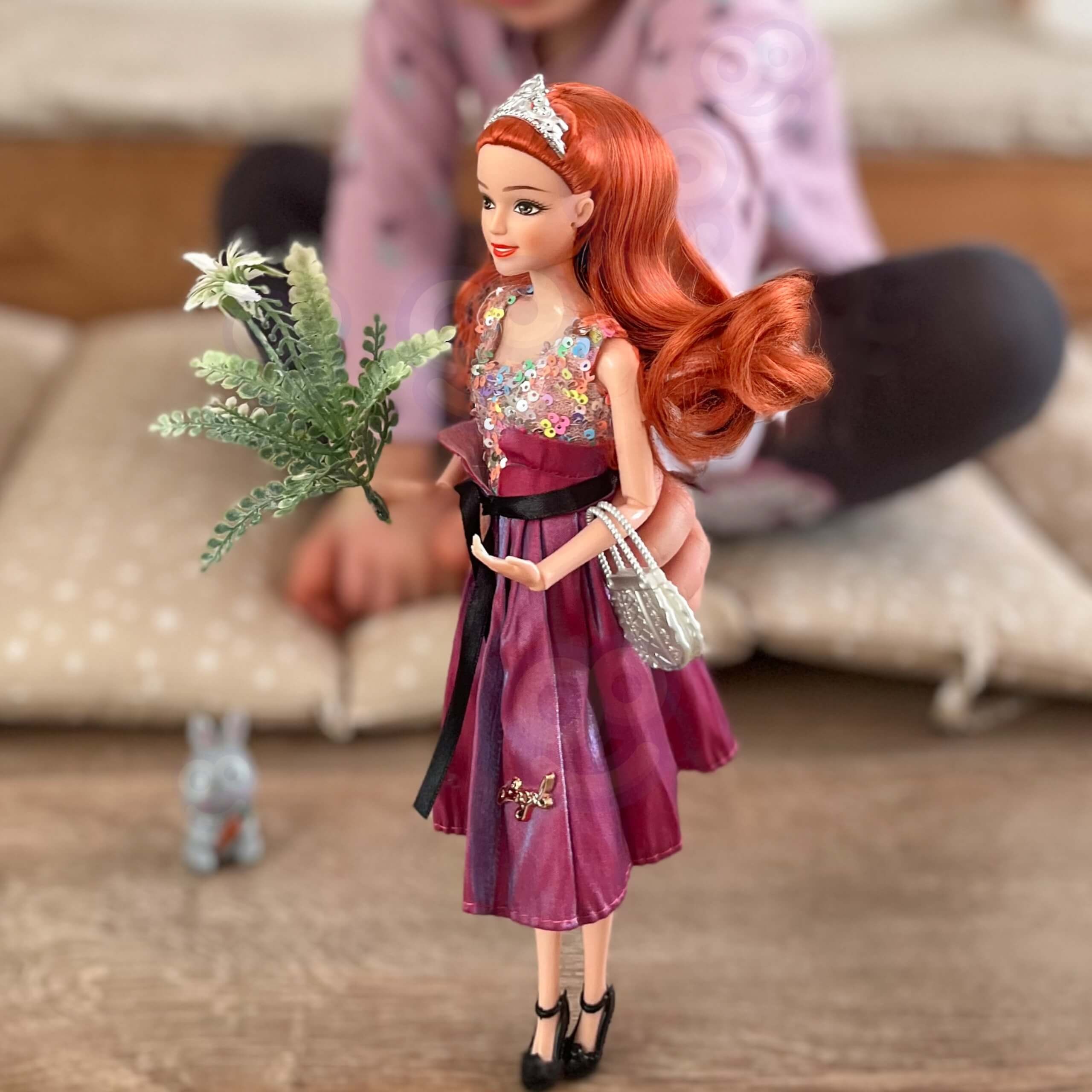 WOOPIE ROYAL Emi Style Fashion Doll 32 cm - Stylish Princess in a Pink Dress + Accessories - Slika 3