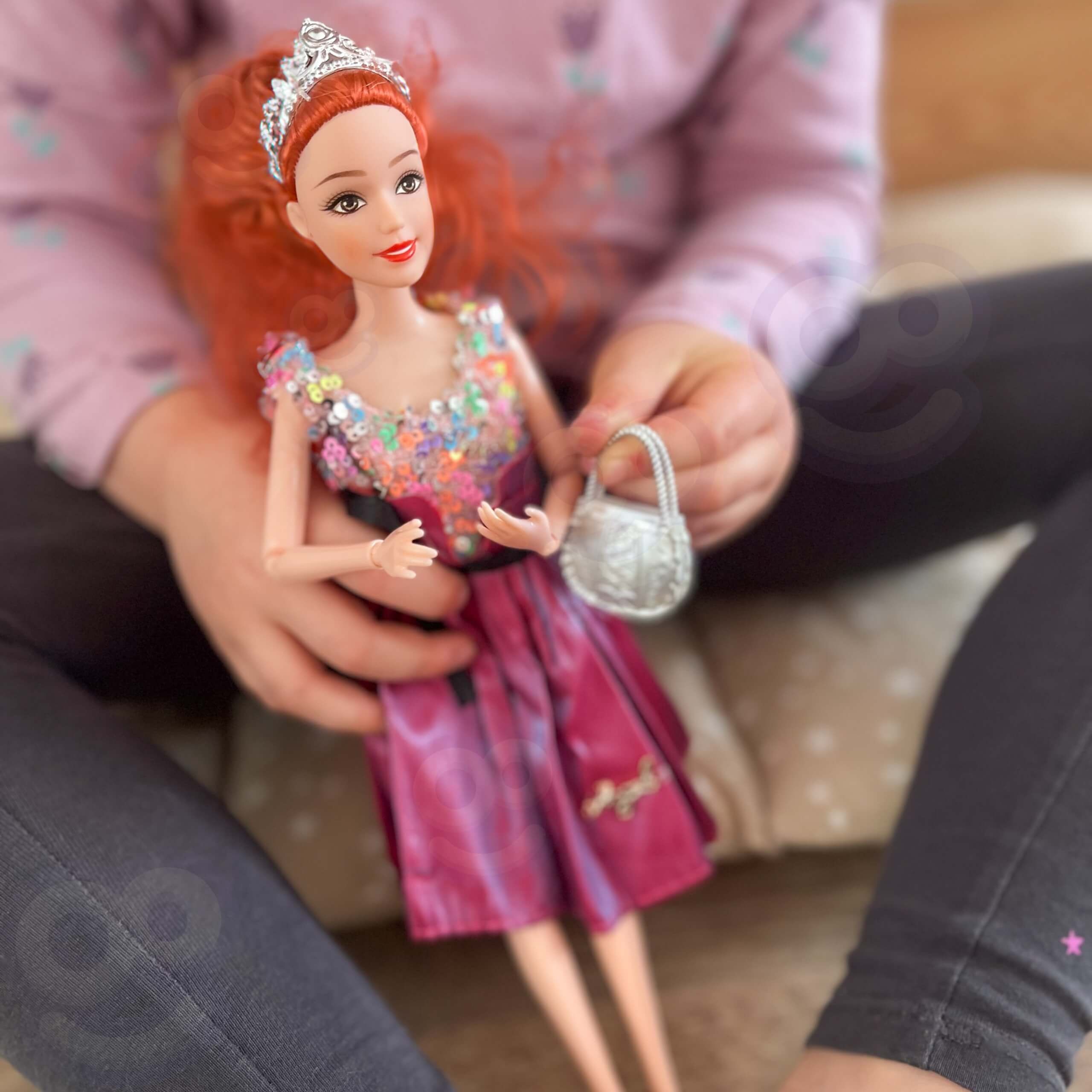 WOOPIE ROYAL Emi Style Fashion Doll 32 cm - Stylish Princess in a Pink Dress + Accessories - Slika 4