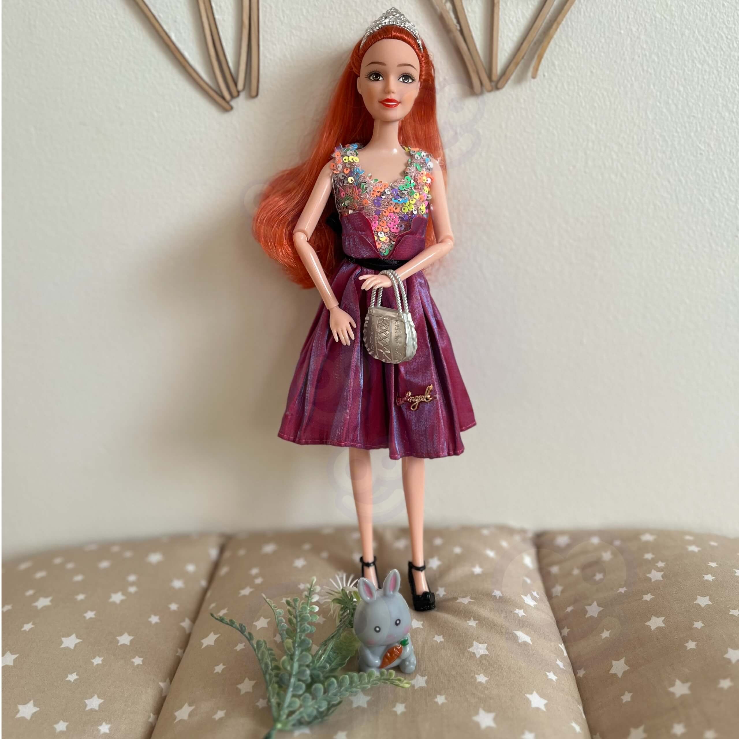 WOOPIE ROYAL Emi Style Fashion Doll 32 cm - Stylish Princess in a Pink Dress + Accessories - Slika 5