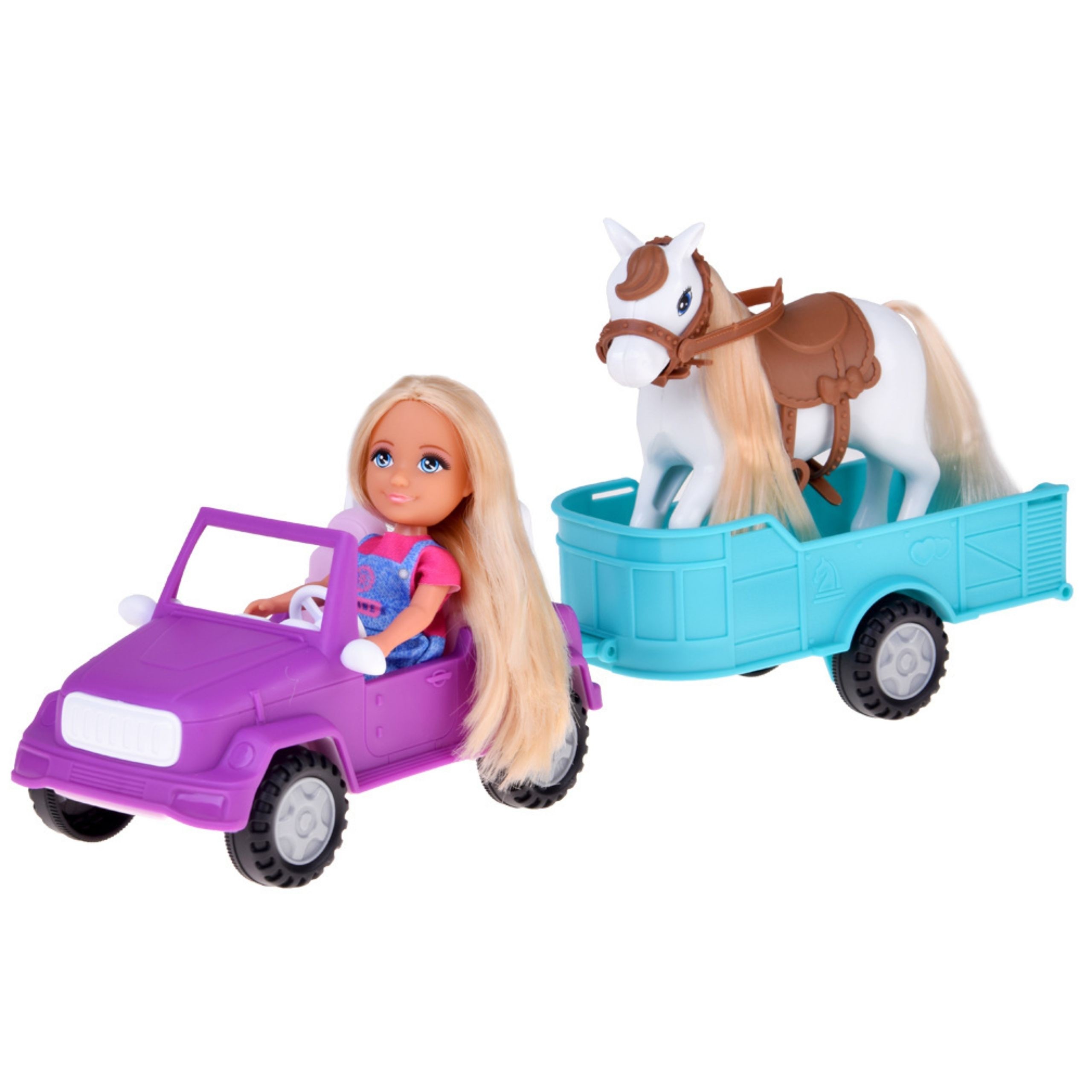 WOOPIE ROYAL Niki Doll Set with Horse, Car and Trailer - Slika 8