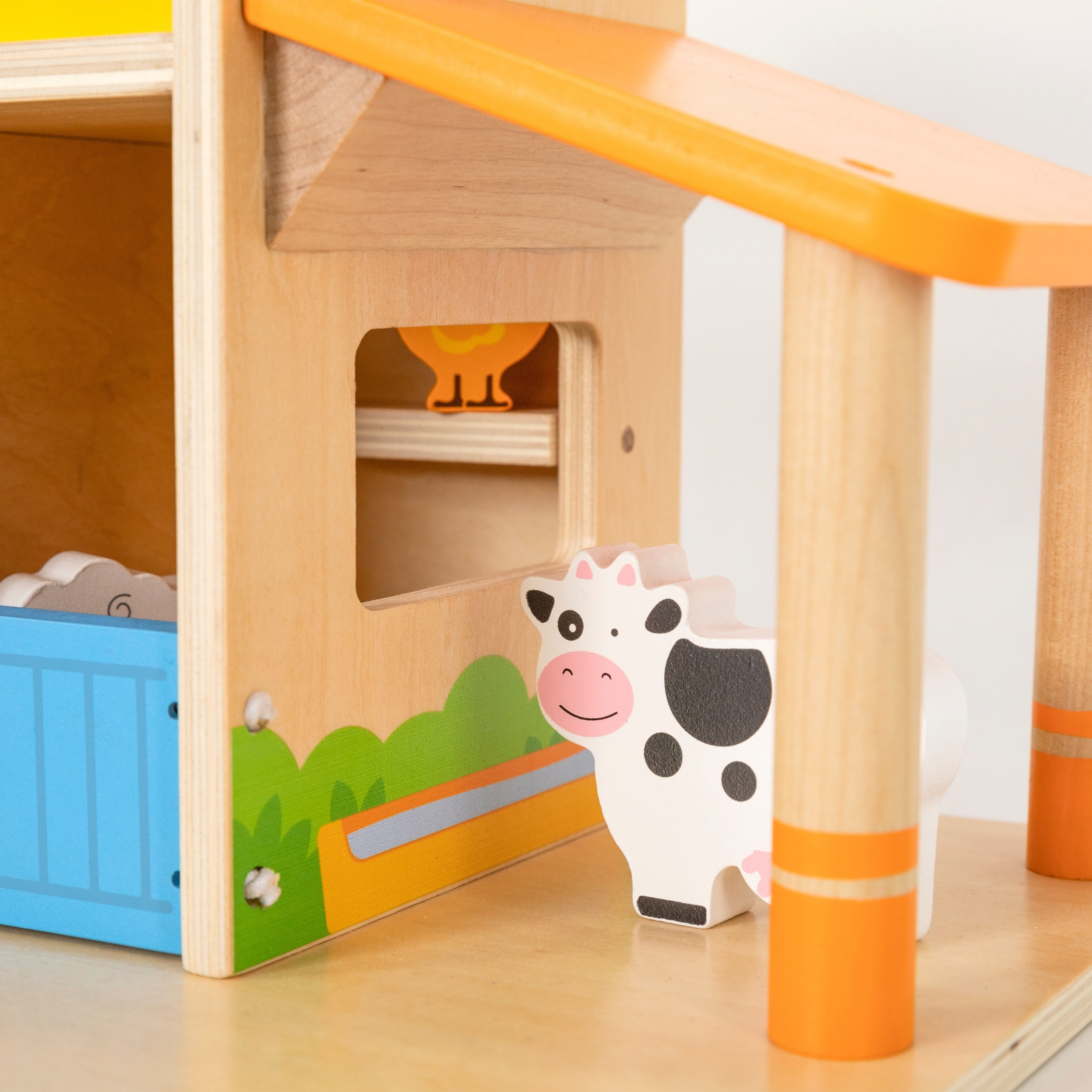 VIGA Wooden Farm Farmer's House with Garden and Tractor 21 pieces - Slika 7