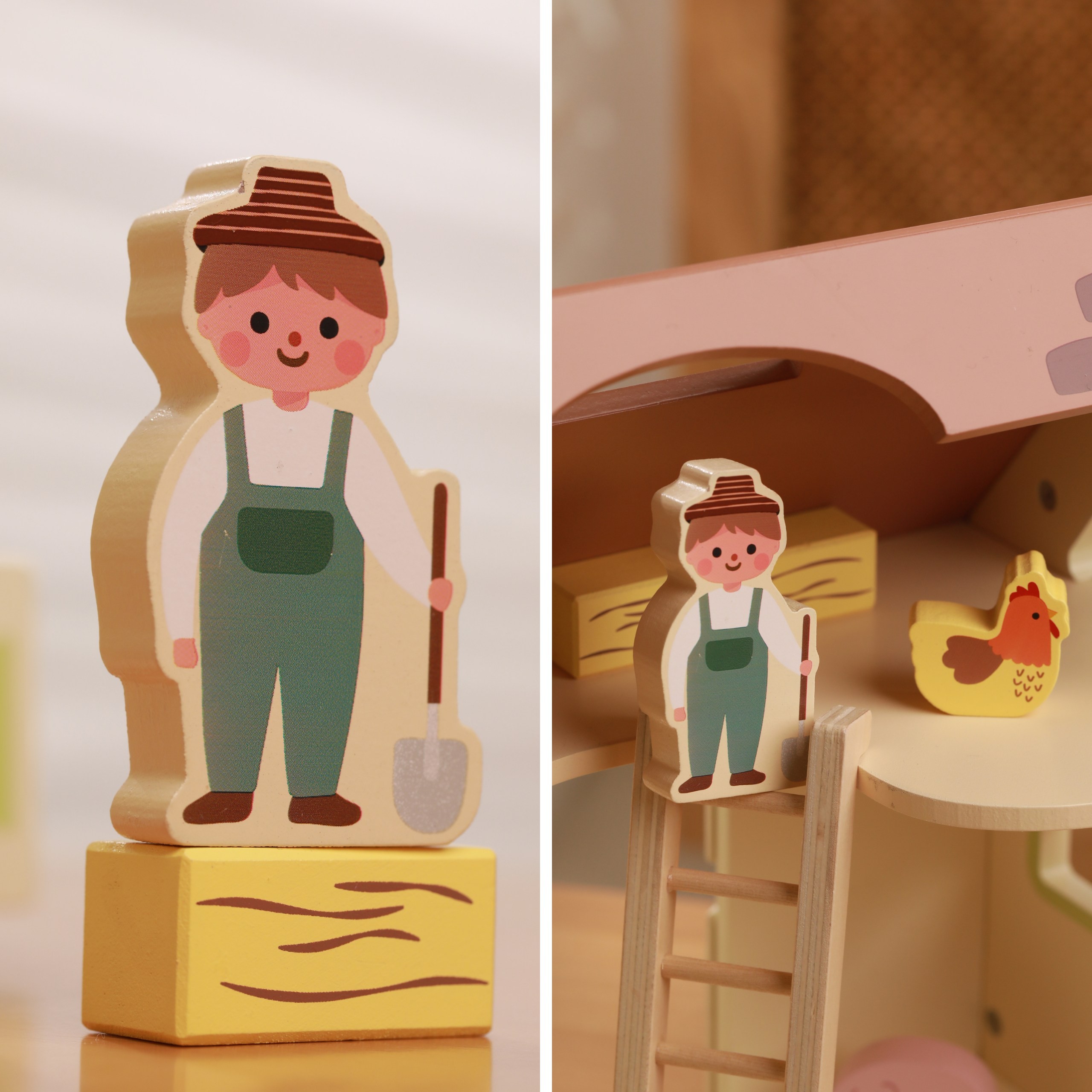 CLASSIC WORLD Wooden Farm House Vintage Figure Set 17 pcs. - Slika 3