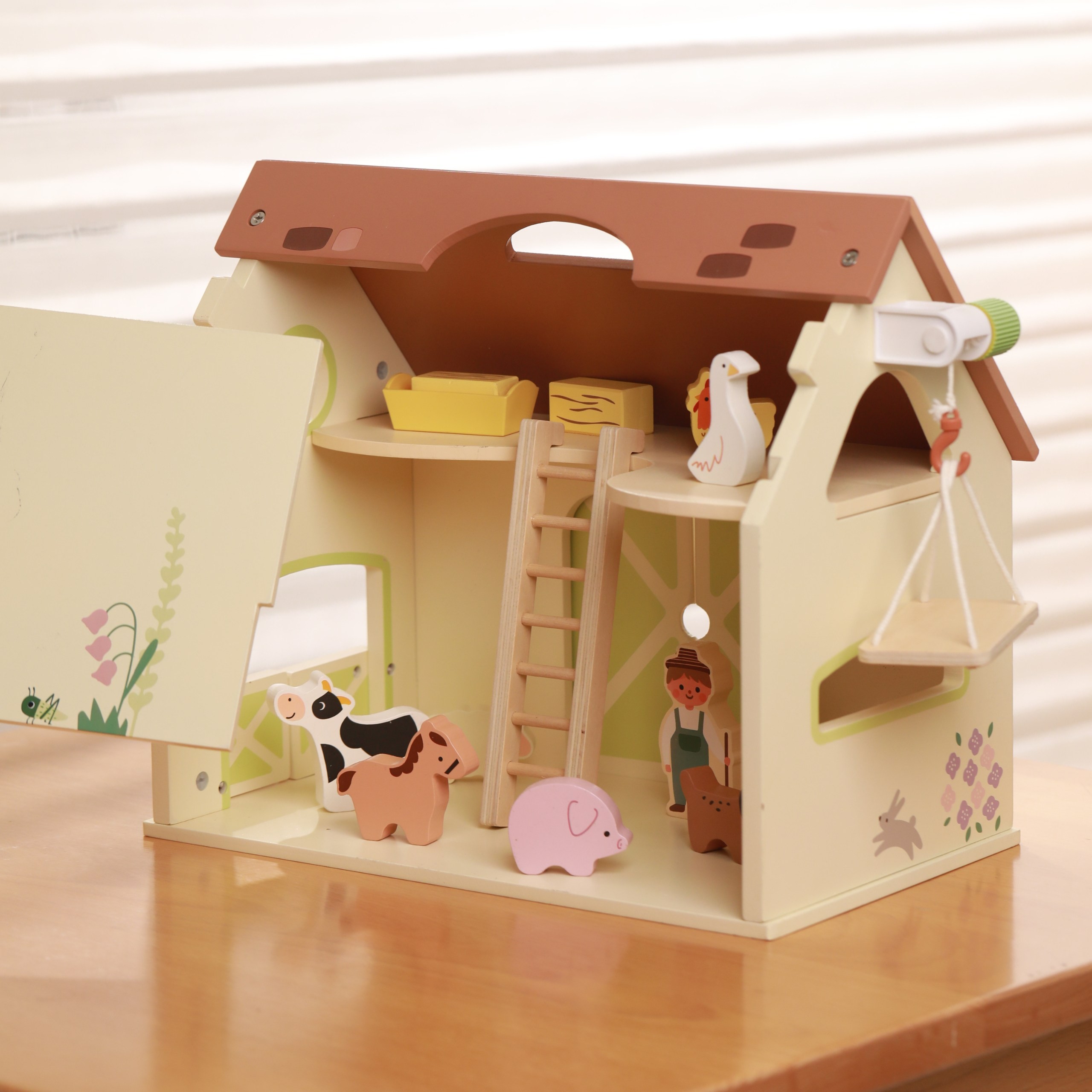 CLASSIC WORLD Wooden Farm House Vintage Figure Set 17 pcs. - Slika 6