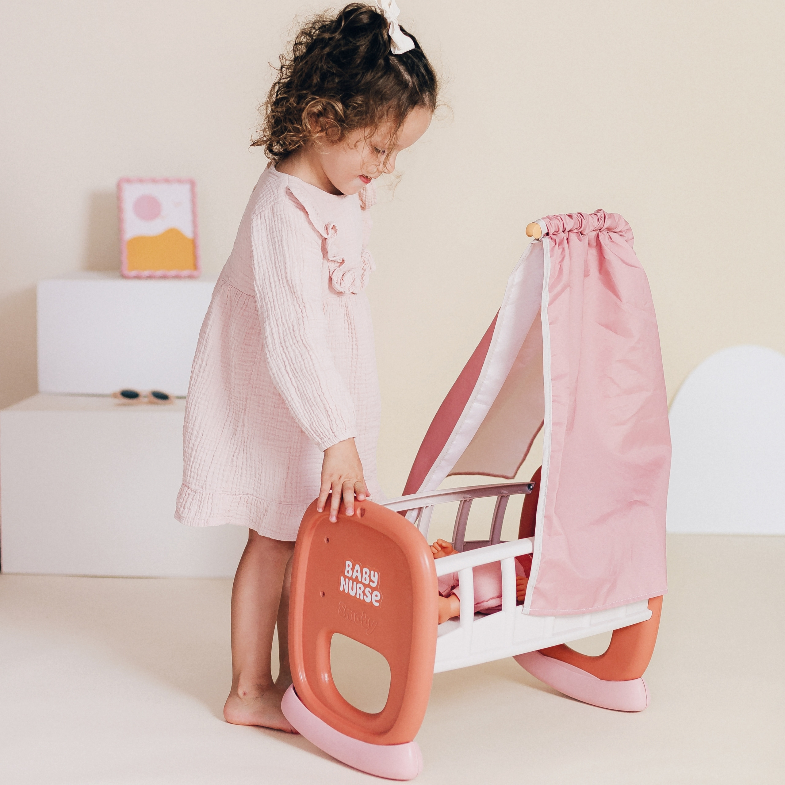 Smoby Baby Nurse Cradle with Canopy - Slika 3